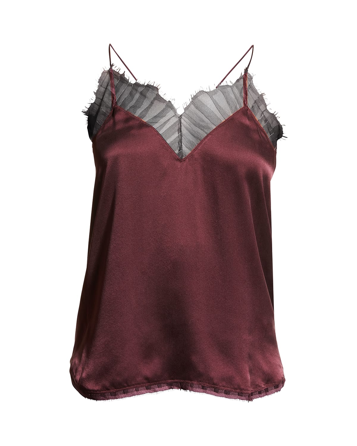 Iro Berwyn Silk Camisole Top In Berrybordeaux