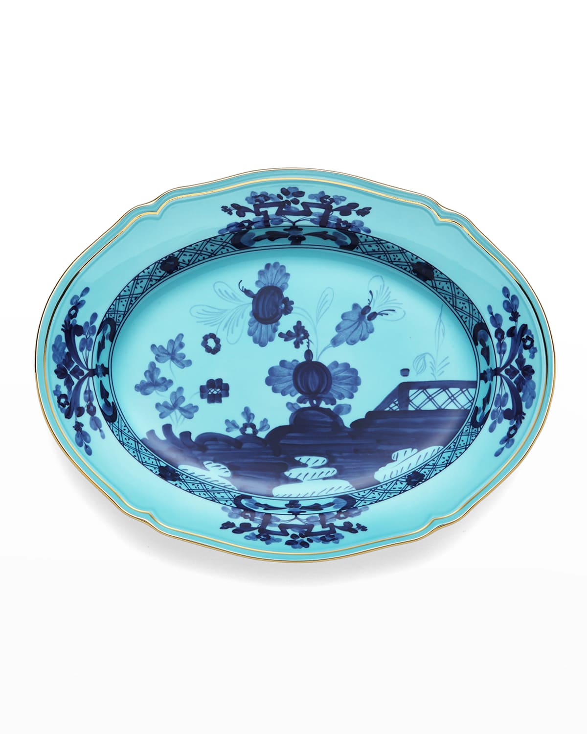 Oriente Italiano Oval Platter, Iris