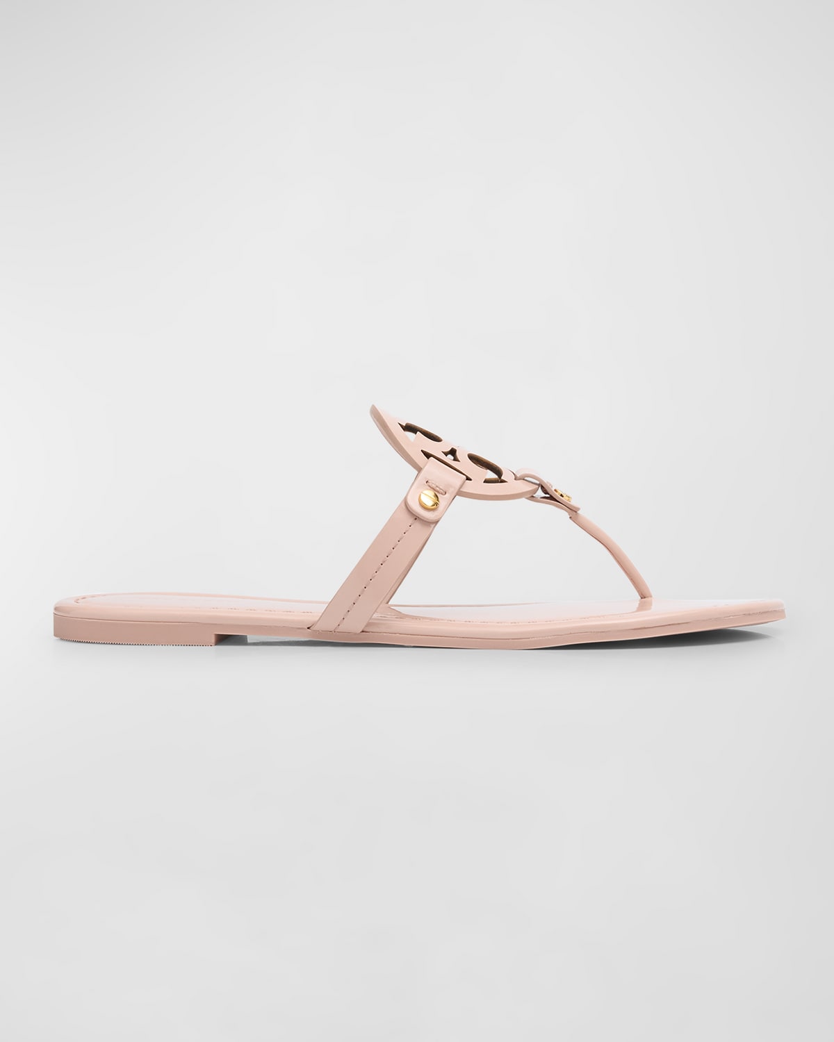 Tory Burch Women's Miller Slip On Thong Slide Sandals In Sea Shell Pink