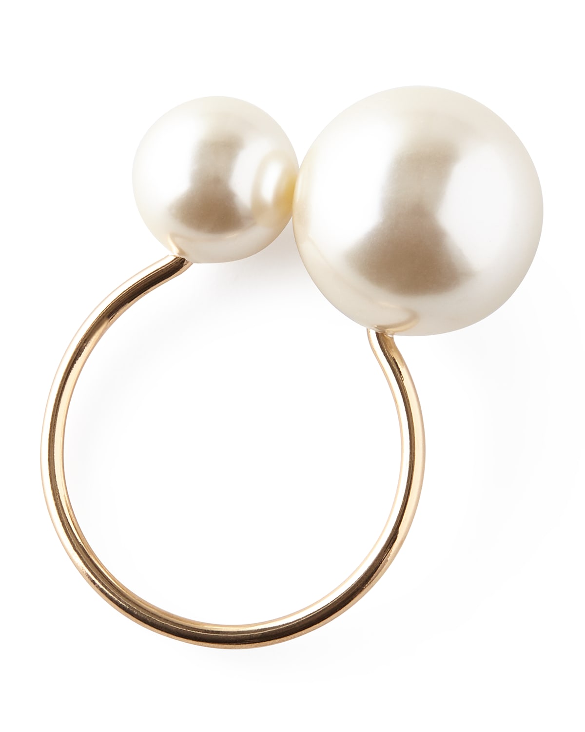 Kim Seybert Faux-pearl Napkin Ring In Gold
