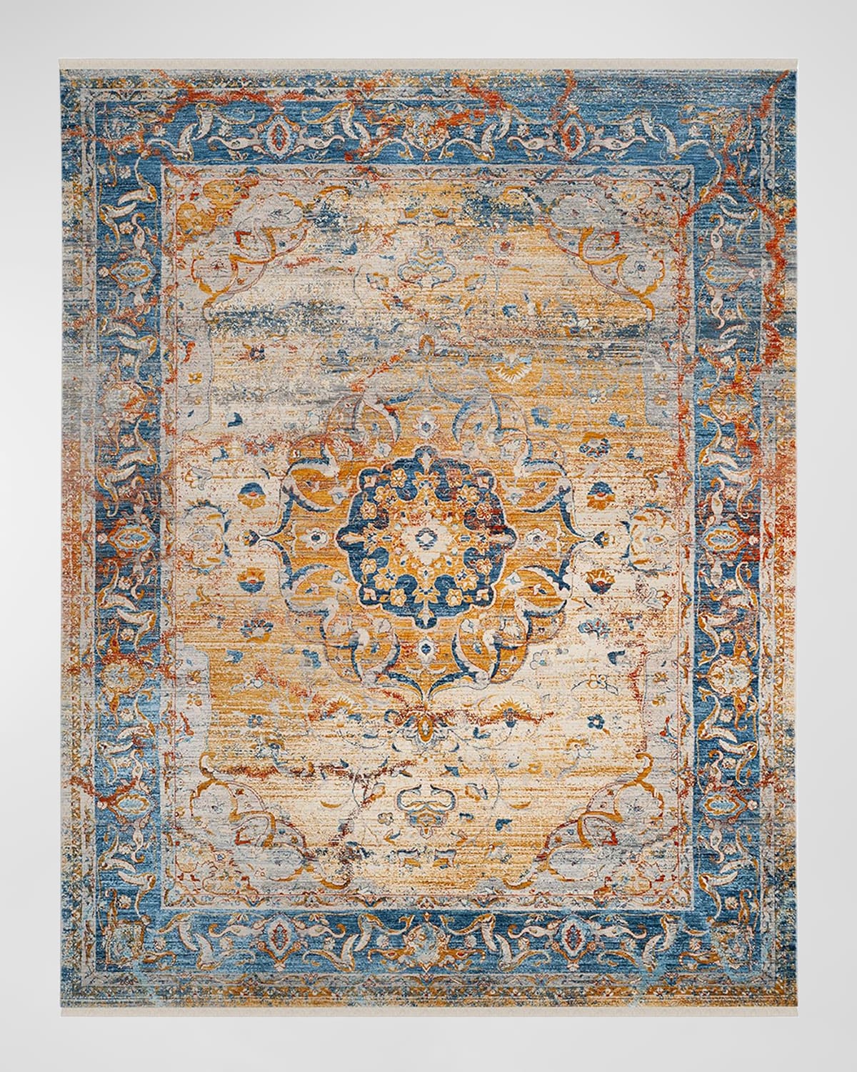 Safavieh Dallyce Power Loomed Rug, 8' X10' In Blue, Orange 