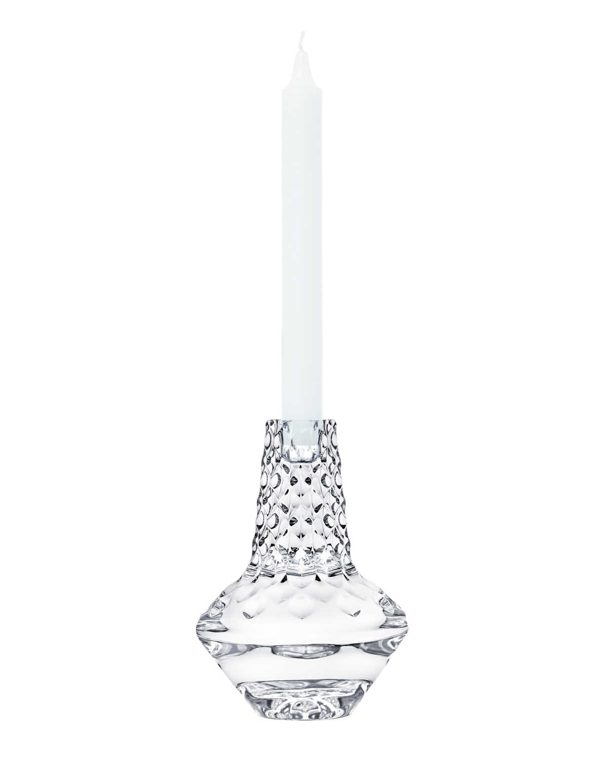 Shop Saint Louis Crystal Folia Large Candlestick Holder In Clear