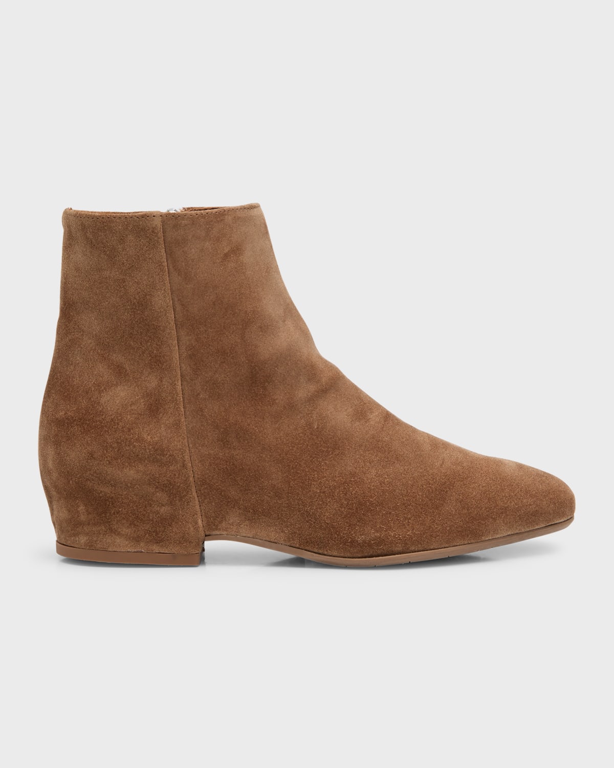 Aquatalia Ulyssa Waterproof Suede Ankle Boots With Hidden Wedge In Champagne