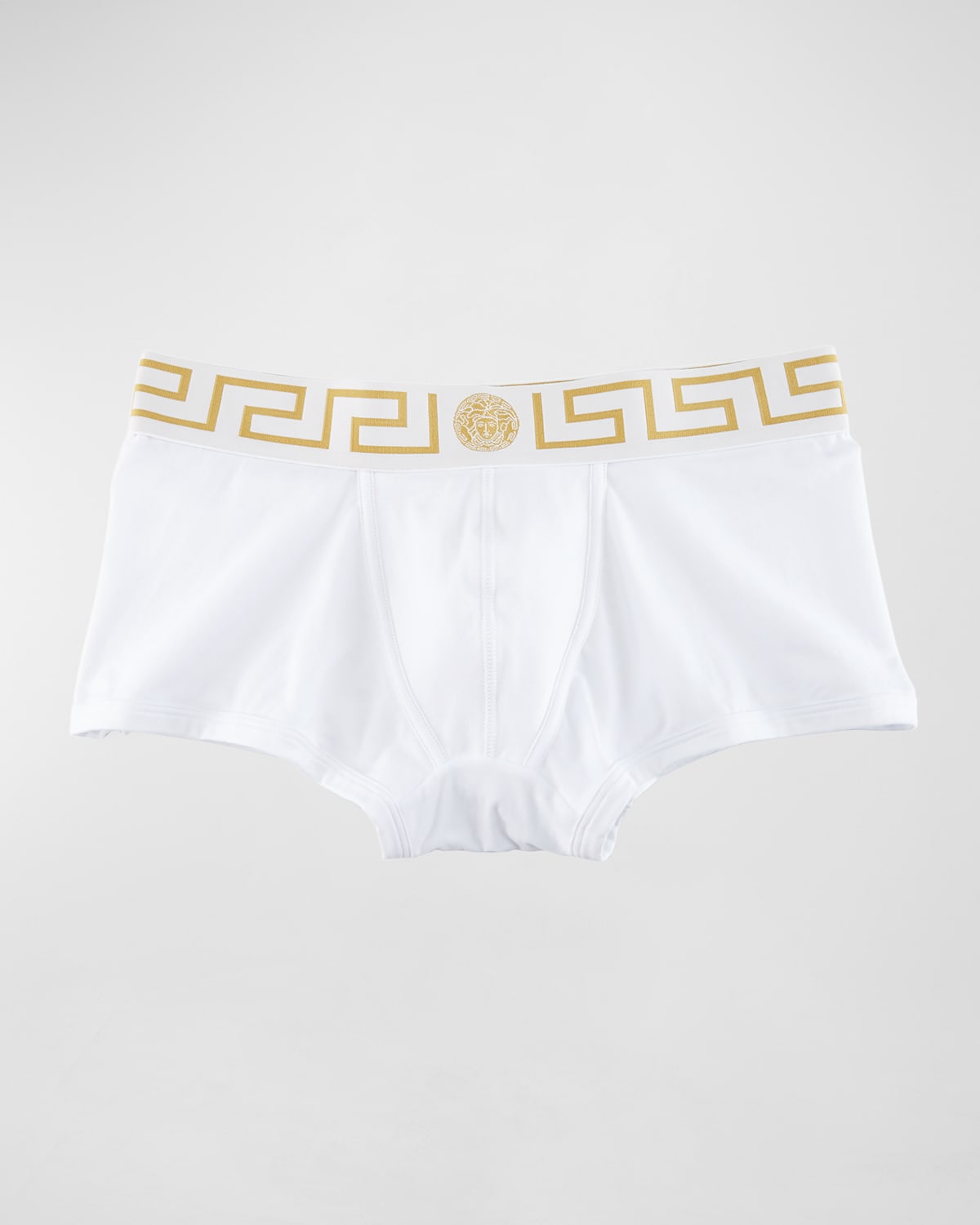 Versace Low Rise Logo Boxer Shorts In White