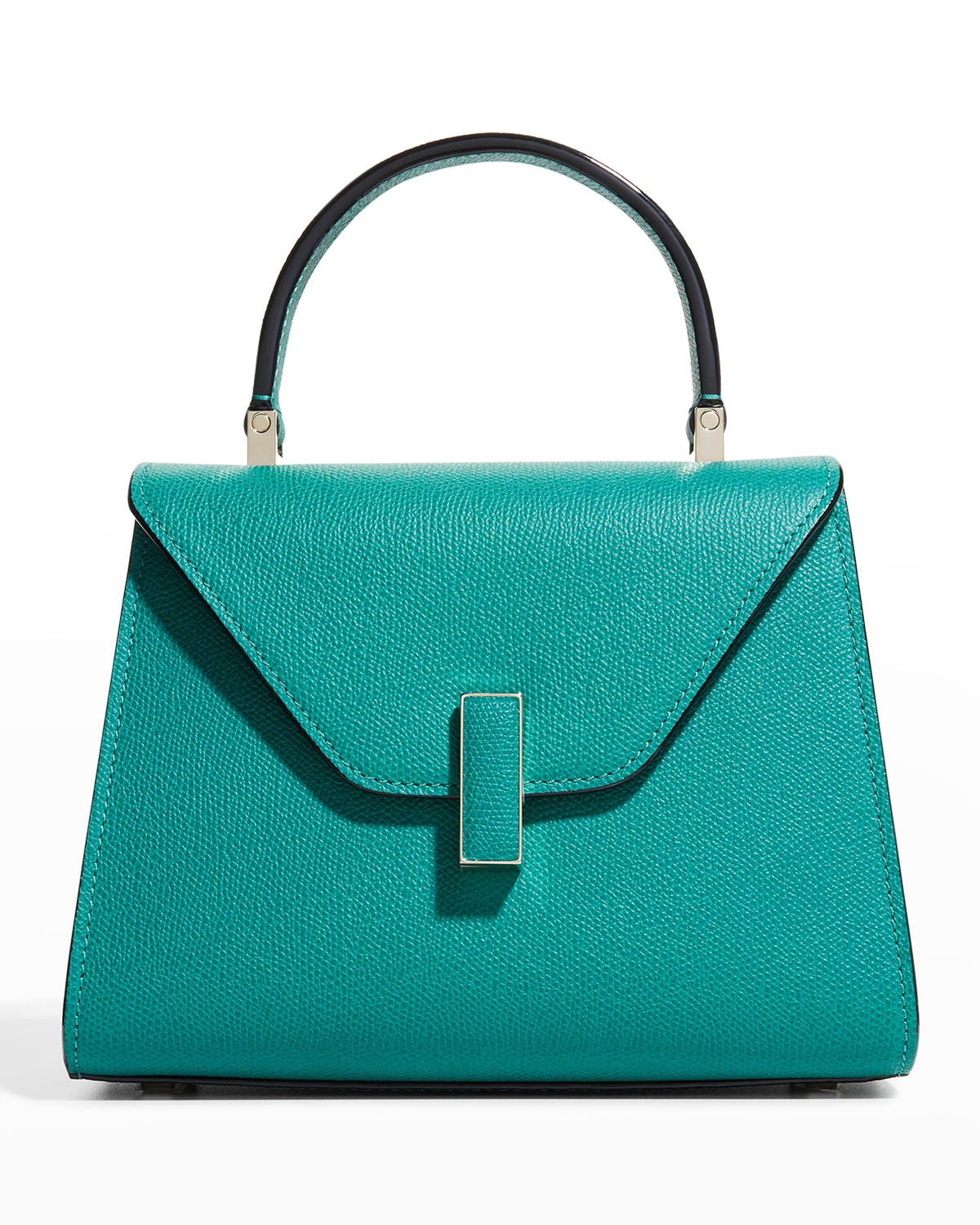 Valextra Iside Mini Leather Satchel Bag In Vd Emerald