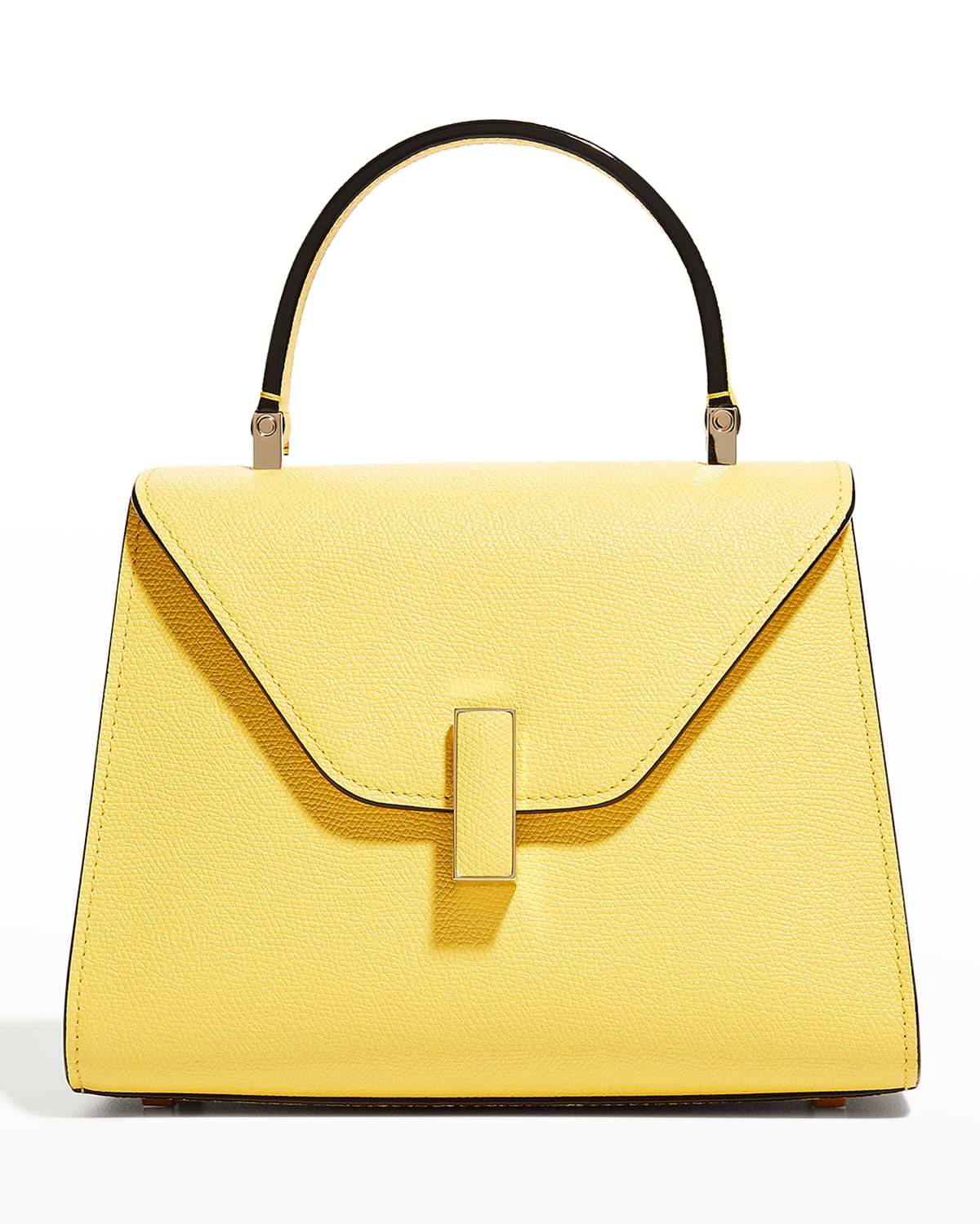 Valextra Iside Mini Leather Satchel Bag In Yellow