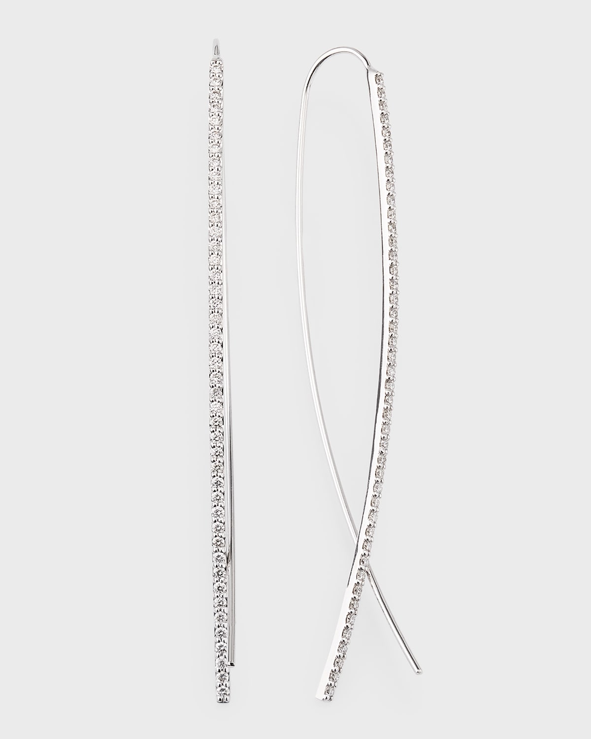 Lana 14K Gold Flawless Narrow Flat Upside Down Hoop Earrings