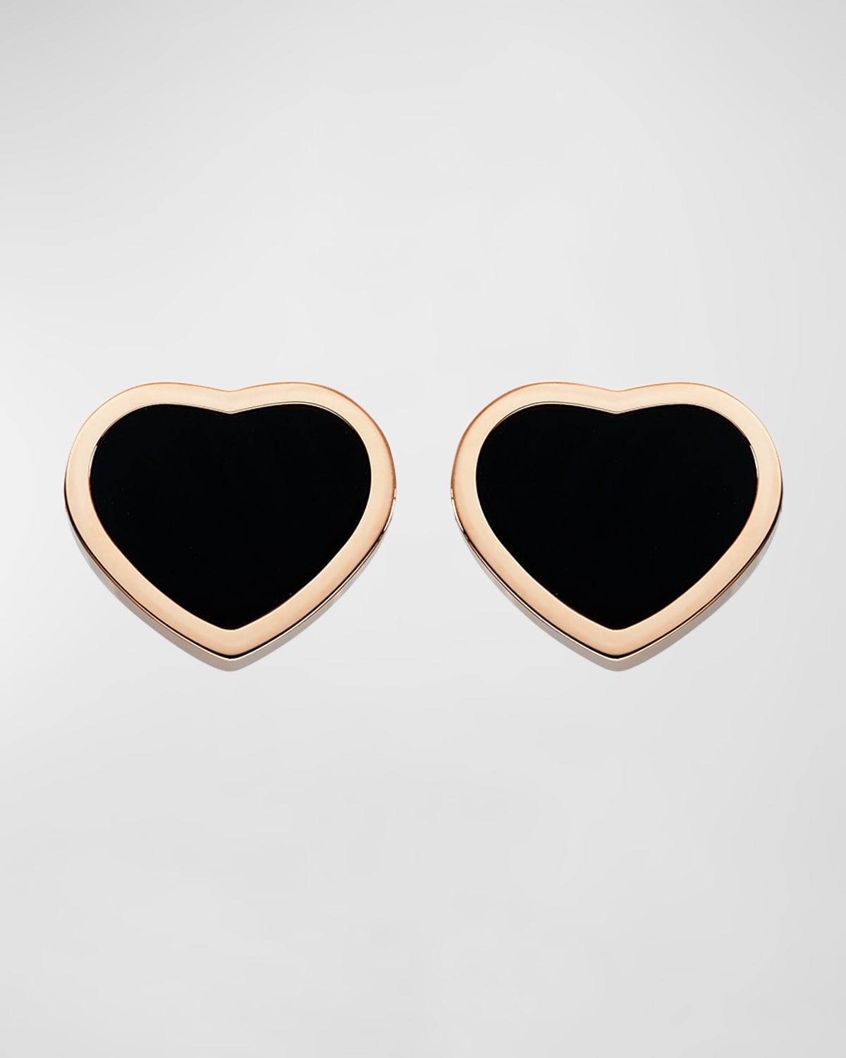 Happy Hearts Onyx Stud Earrings