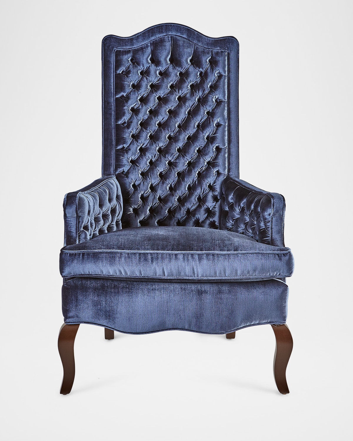 Haute House Marion Tall Back Tufted Chair In Navy