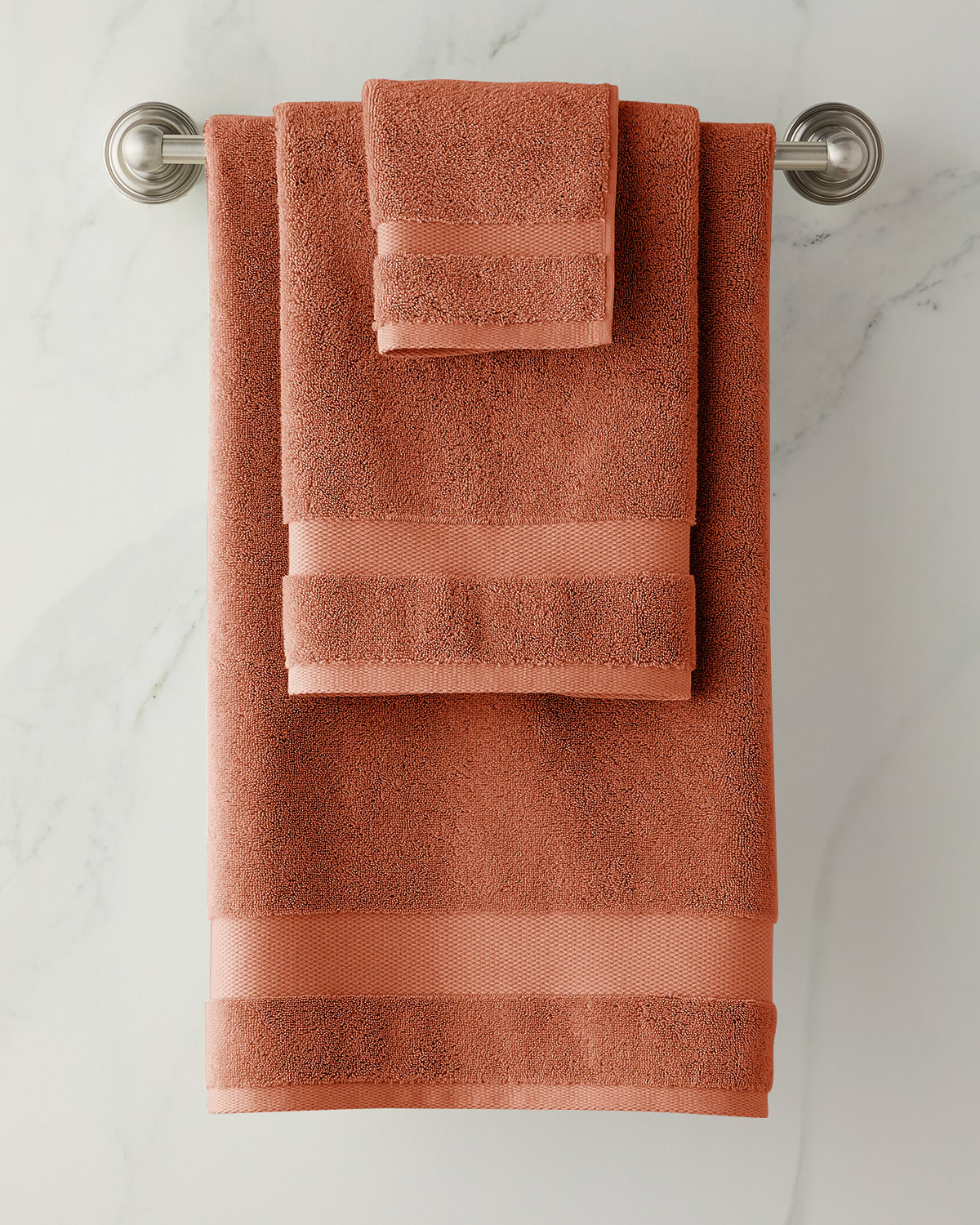 Shop Sferra Dobby Hand Towel In Copper