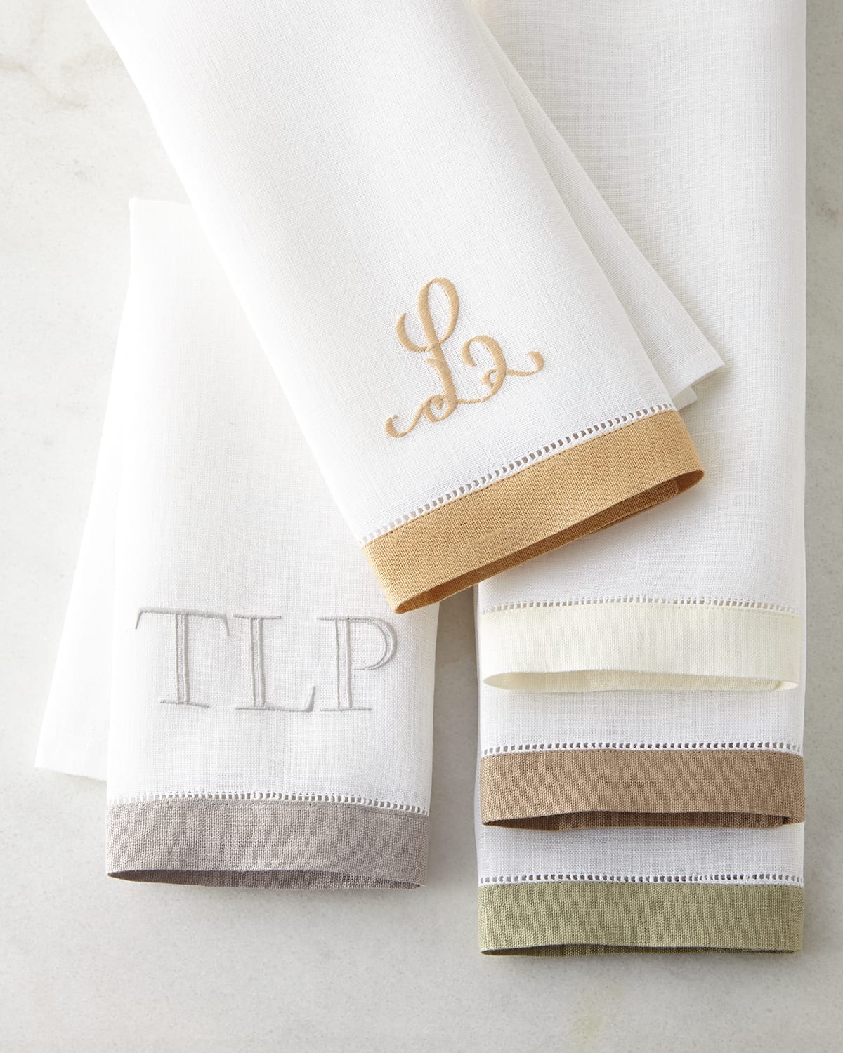 Sferra Filo Fingertip Towel, Pair In White/ivory