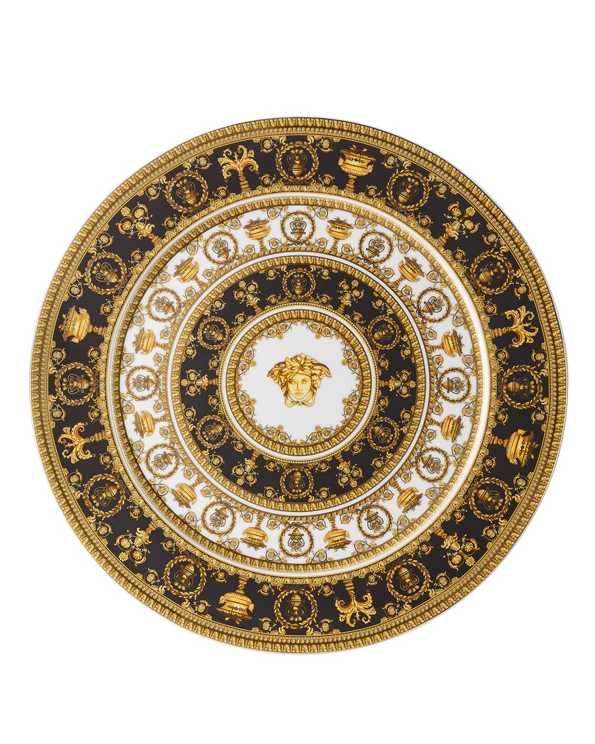 Shop Versace I Love Baroque Service Plate In Black/gold