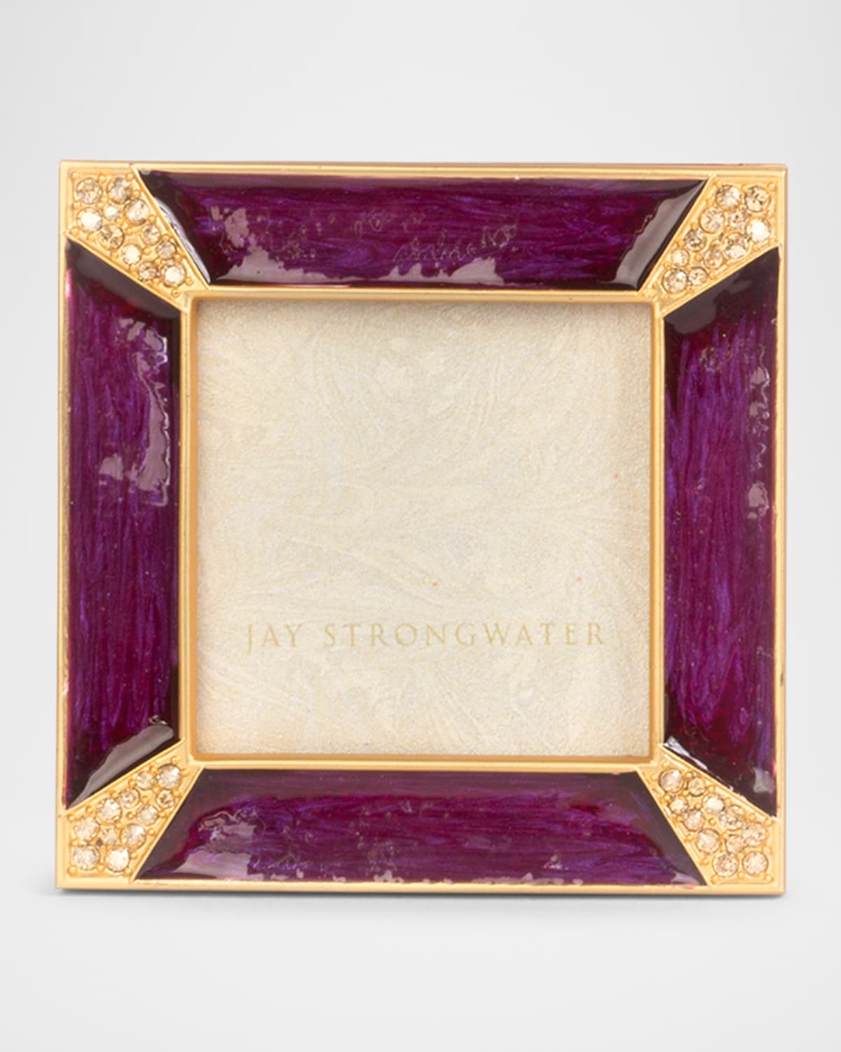 Jay Strongwater Pave Corner Frame, 2" In Plum