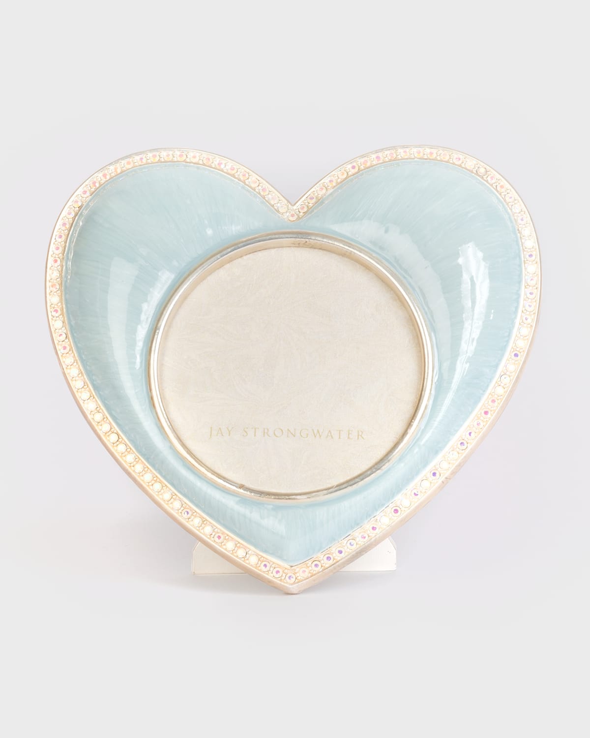 JAY STRONGWATER CHANTAL HEART PICTURE FRAME, BLUE