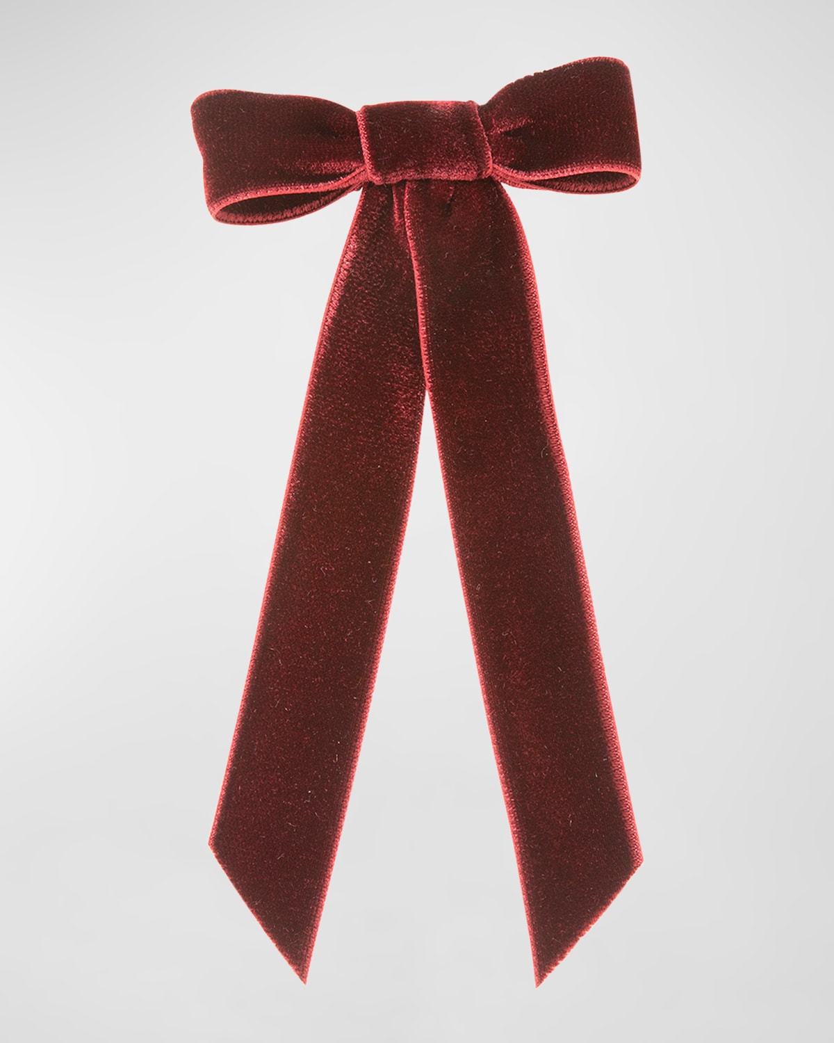 Jennifer Behr Velvet Bow Barrette In Rouge