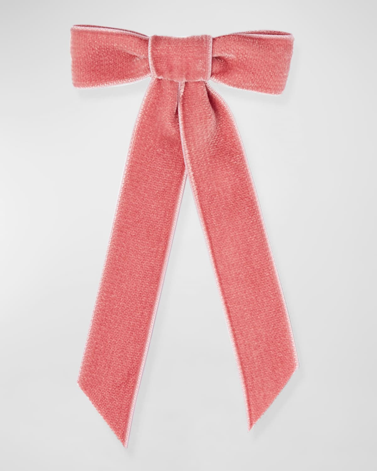 Jennifer Behr Velvet Bow Barrette In Blush