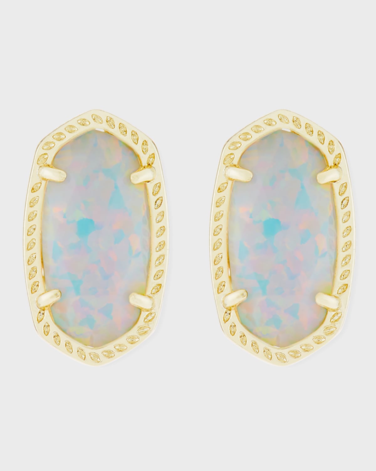 KENDRA SCOTT ELLIE PLATINUM DRUZY STUD EARRINGS,PROD198180314