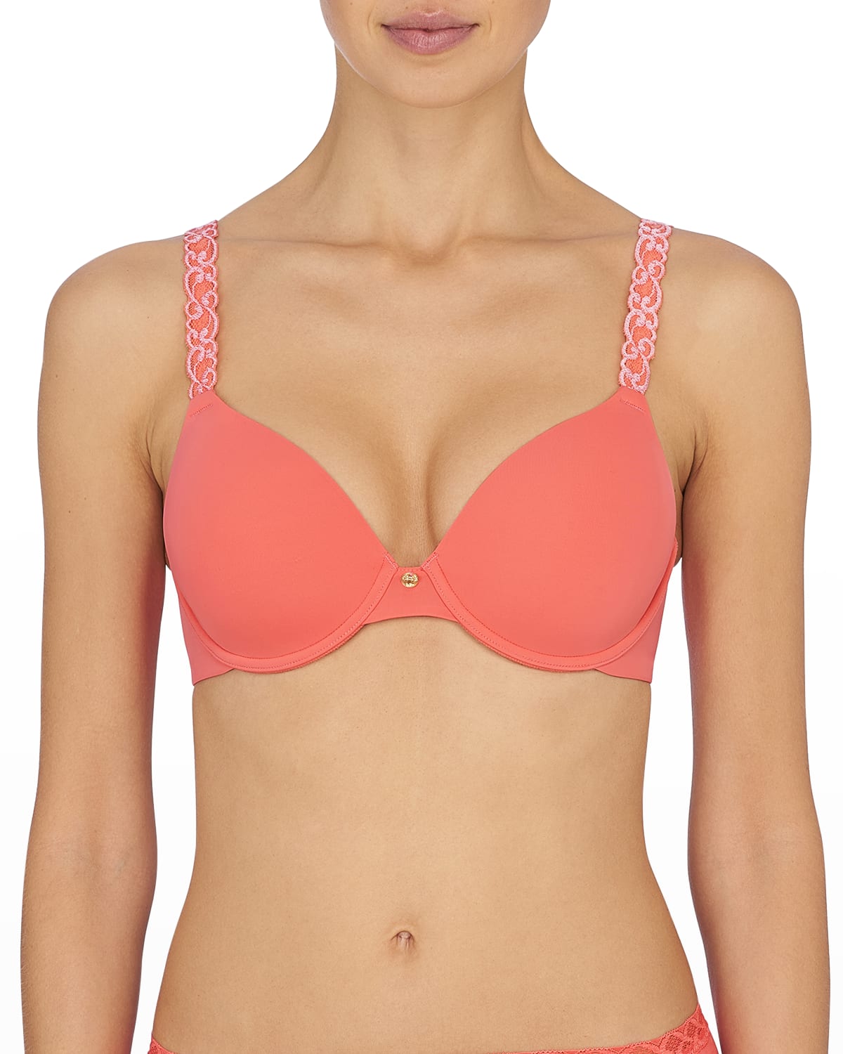 Natori Pure Luxe Underwire T-shirt Bra In Pear/ Lead