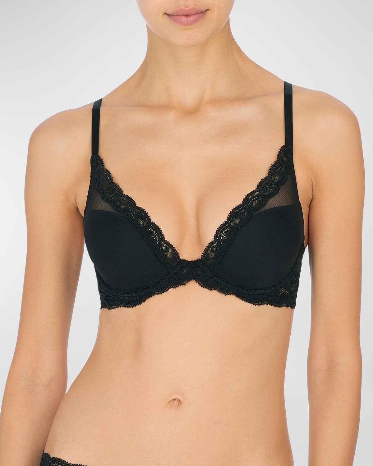 Natori Pure Luxe Full Fit Bra in Black Combo - Busted Bra Shop