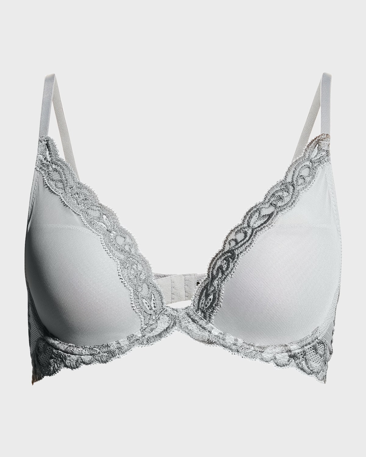 Natori Feathers Contour Plunge Bra In Stone Fog