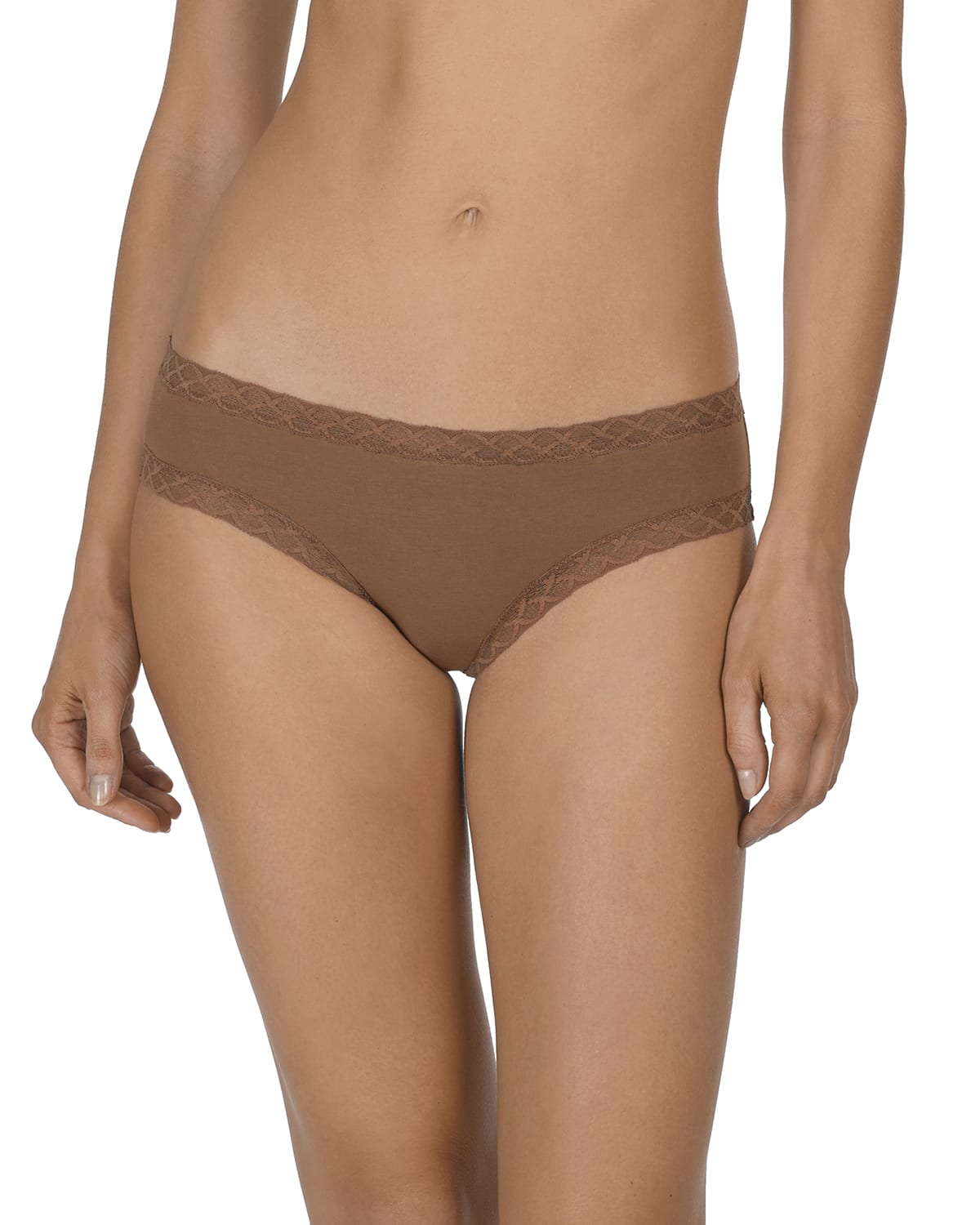 Natori Bliss Cotton Girl Briefs In Cinnamon