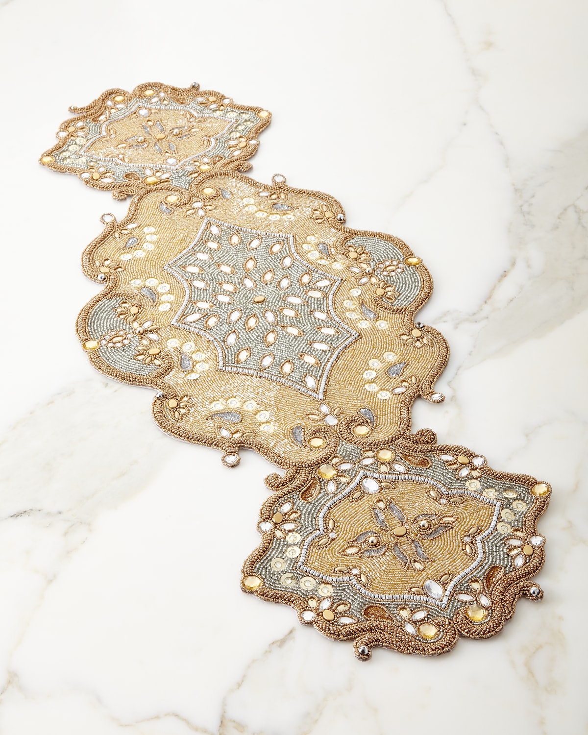 Kim Seybert Metallic Baroque Table Runner