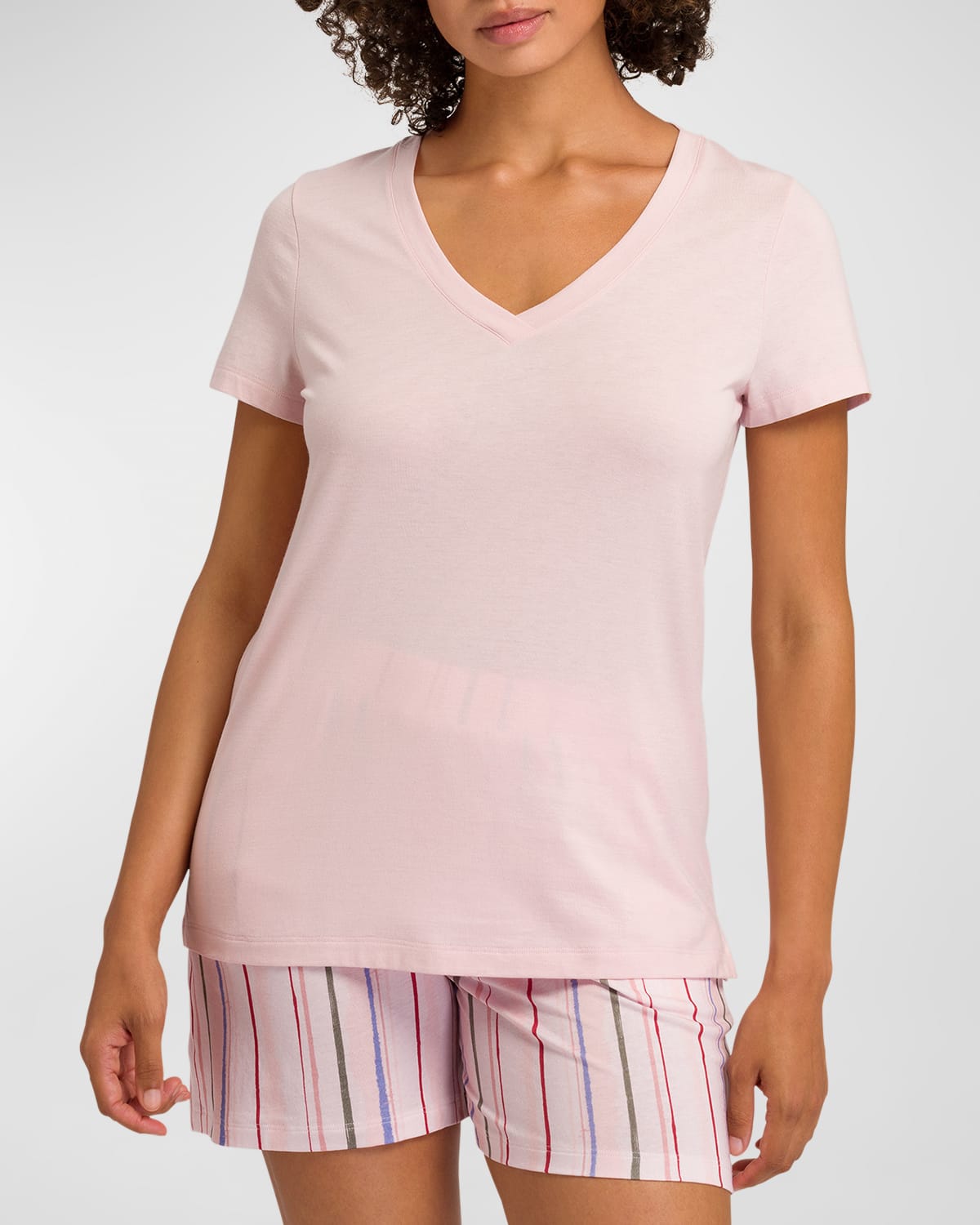 Hanro Women's Sleep & Lounge Single Jersey Short Sleeve T-shirt Pink