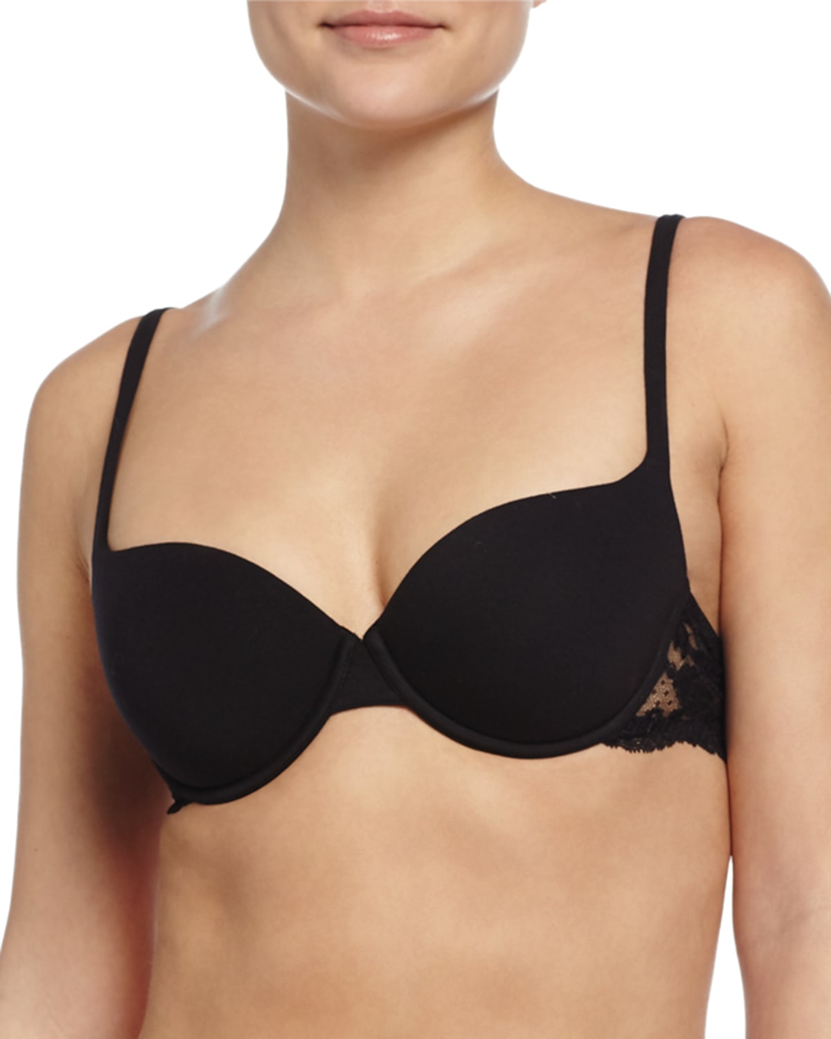 La Perla Brigitta Stretch Leavers Lace And Tulle Soft-cup Bra in Black