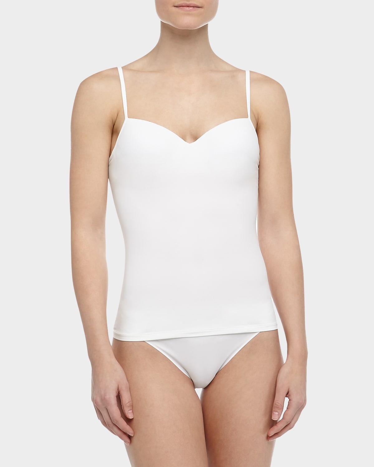 Shop Hanro Allure Bra Camisole In Off White