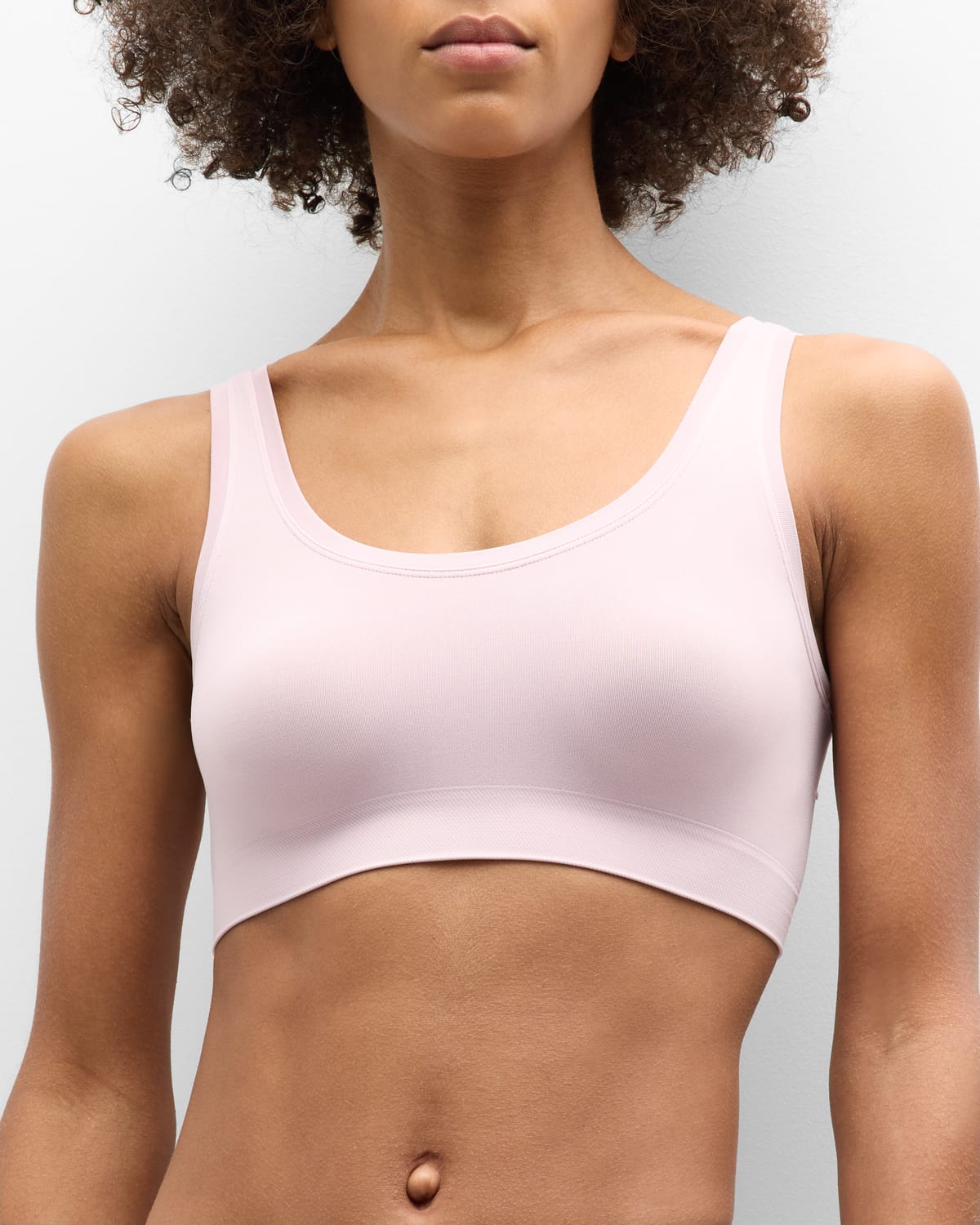 Hanro Touch Feeling Crop Top In Crepe Pink