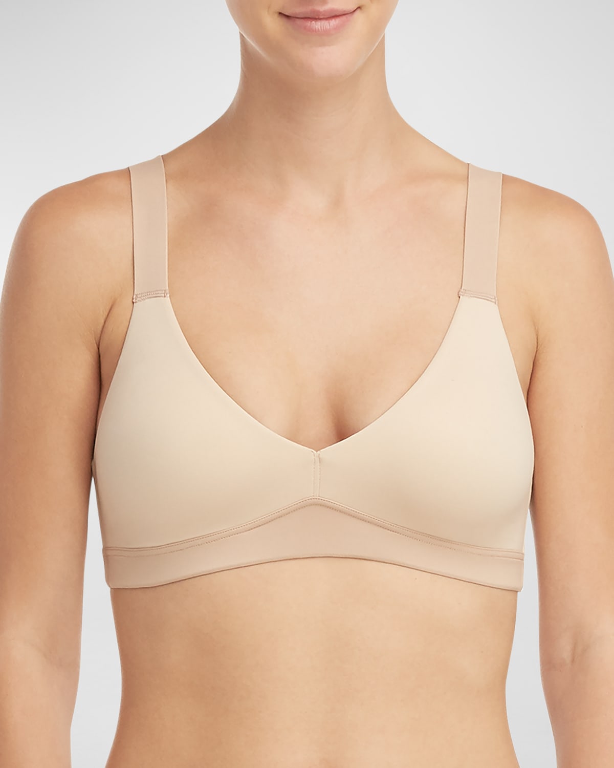 Spanx Bra-lelujah Womens Unlined Full Coverage Bralette In Naked 1.0/2.0