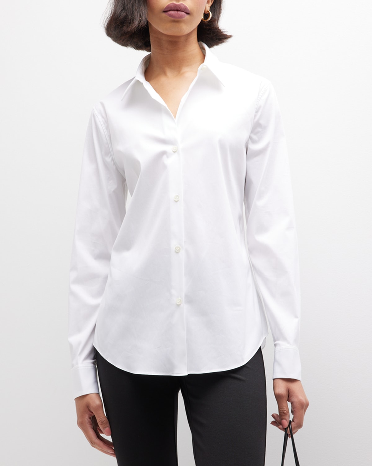Shop Theory Tenia Long-sleeve Blouse In White