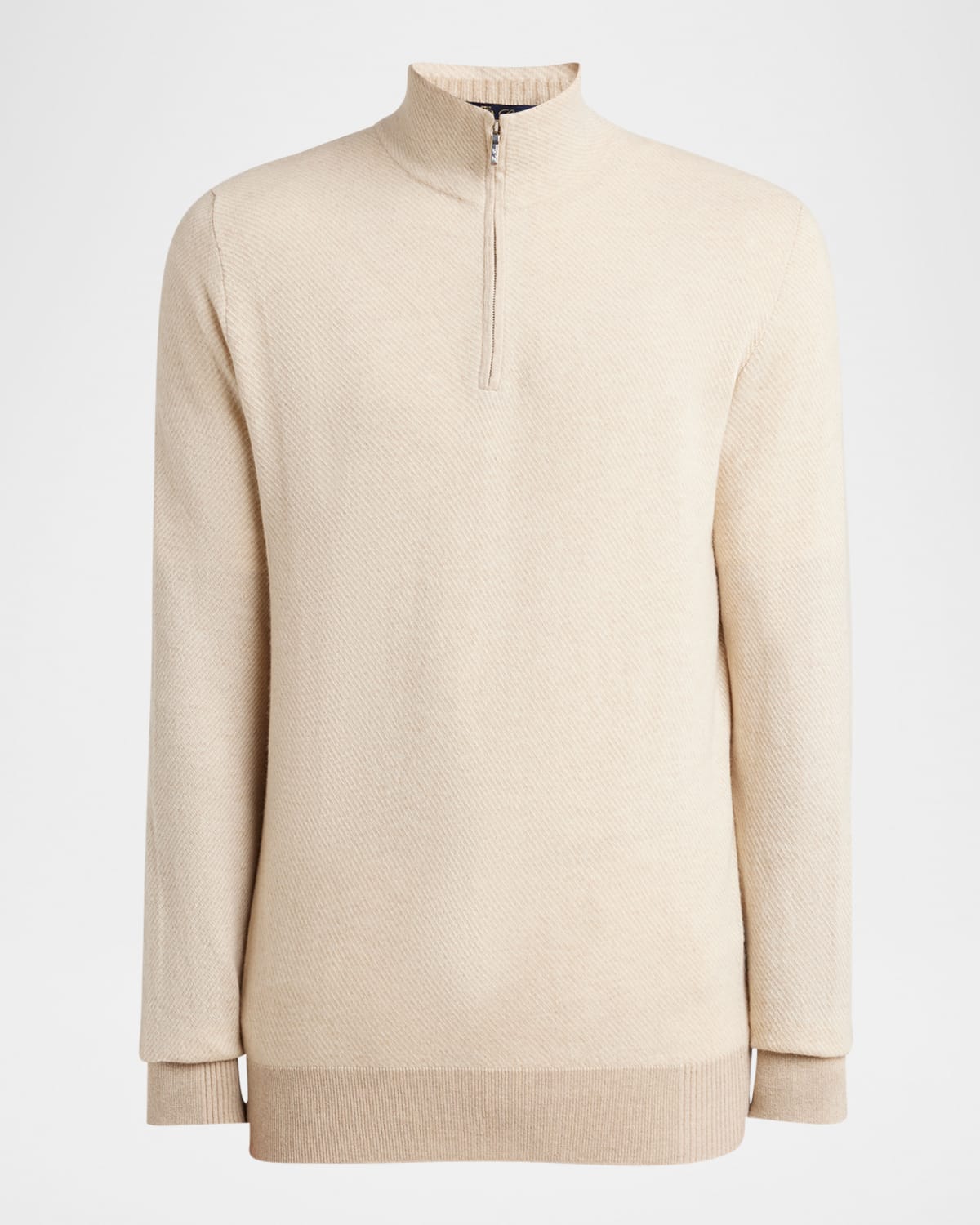 LORO PIANA MEN'S ROADSTER 1/4-ZIP CASHMERE SWEATER