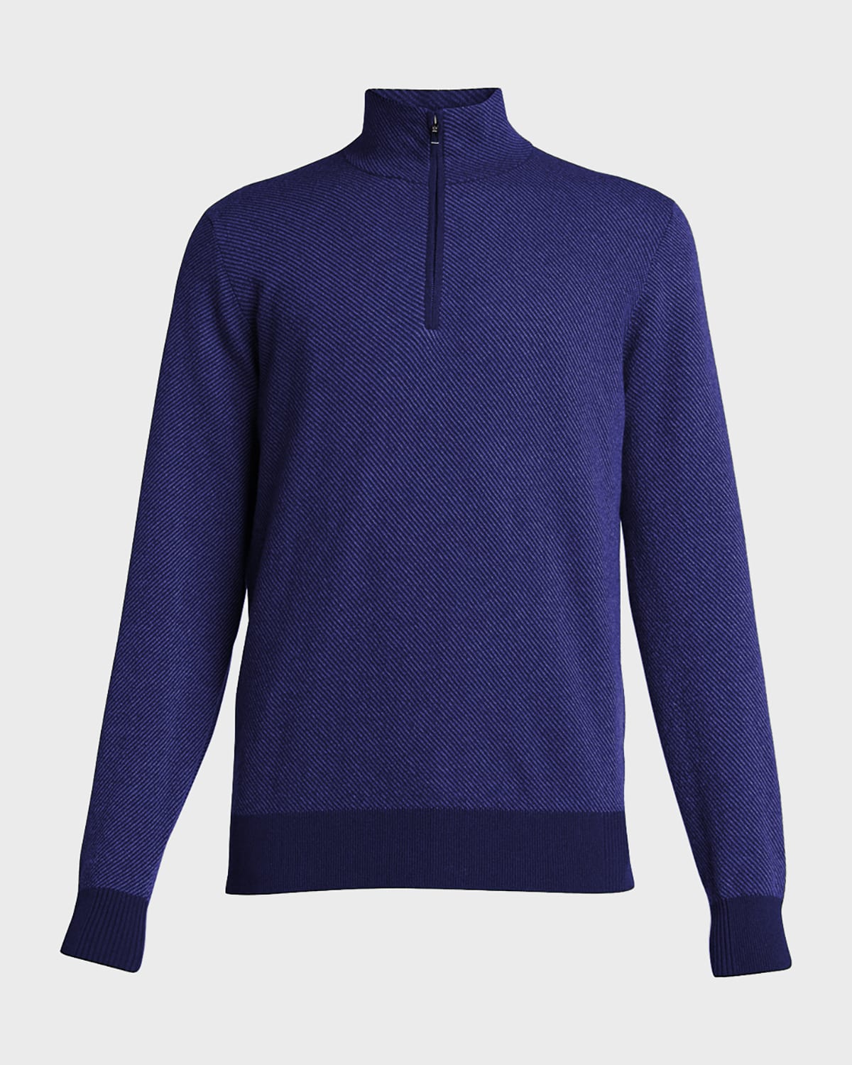 Shop Loro Piana Men's Roadster 1/4-zip Cashmere Sweater In J1gj Aouliblue Jc