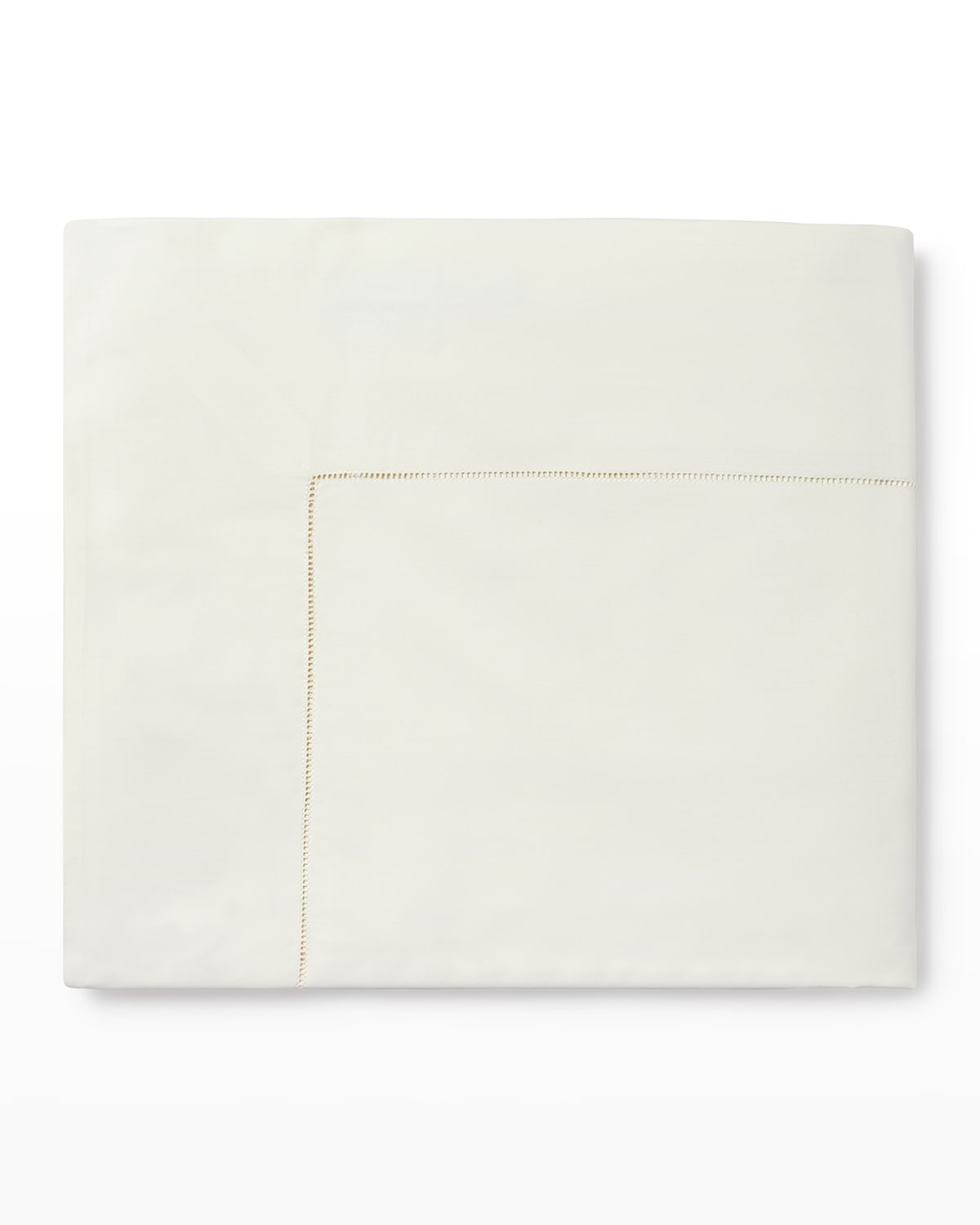 Sferra Celeste Full/queen Percale Flat Sheet In Ivory