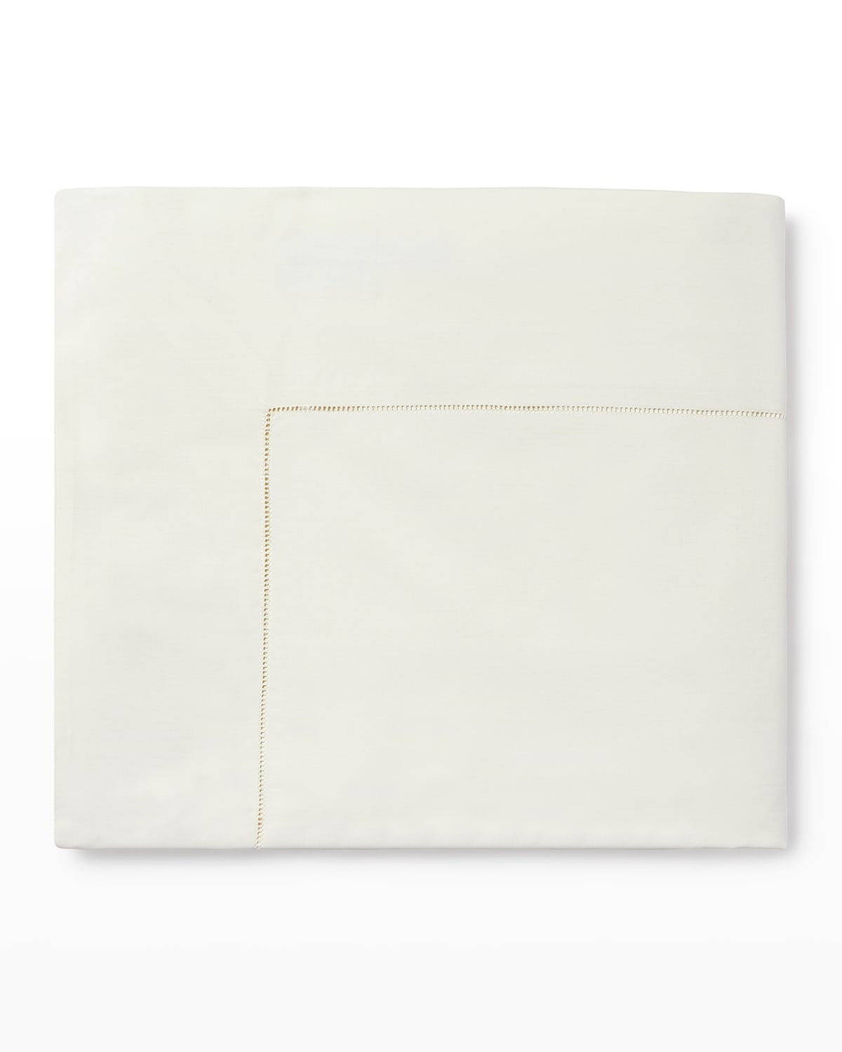 Sferra Full/queen Percale Flat Sheet In Ivory