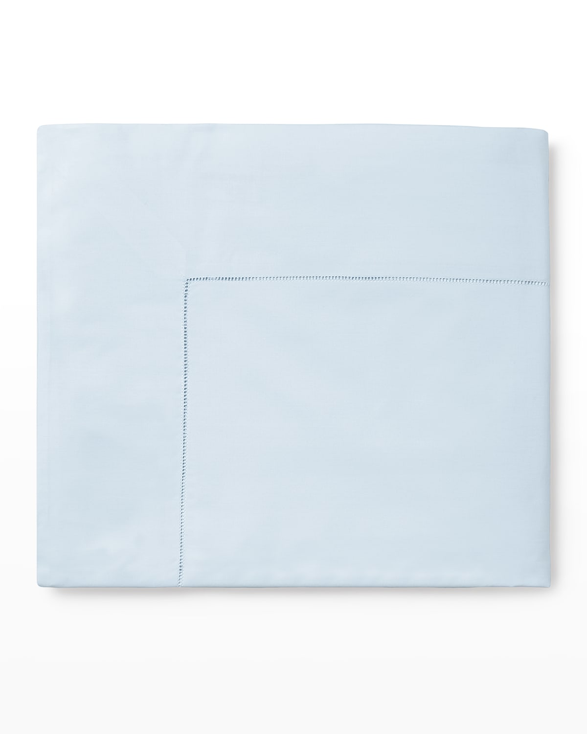 Sferra Celeste Full/queen Percale Flat Sheet In Blue