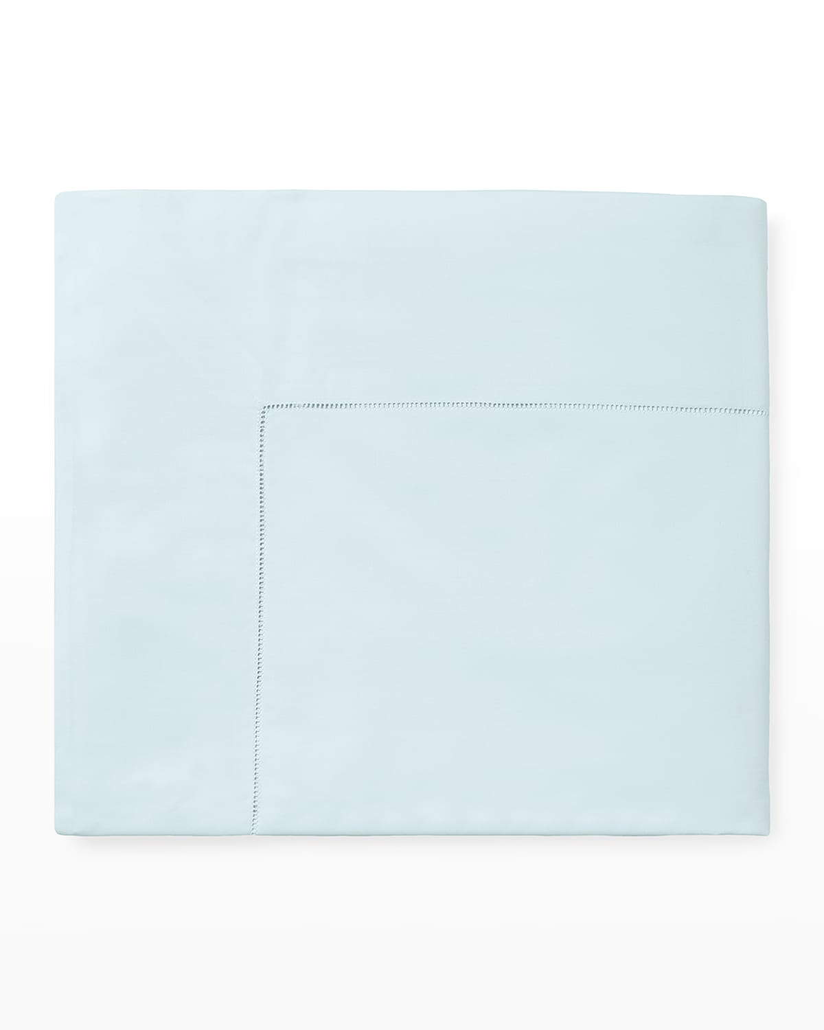 Sferra Full/queen Percale Flat Sheet In Aquamarine