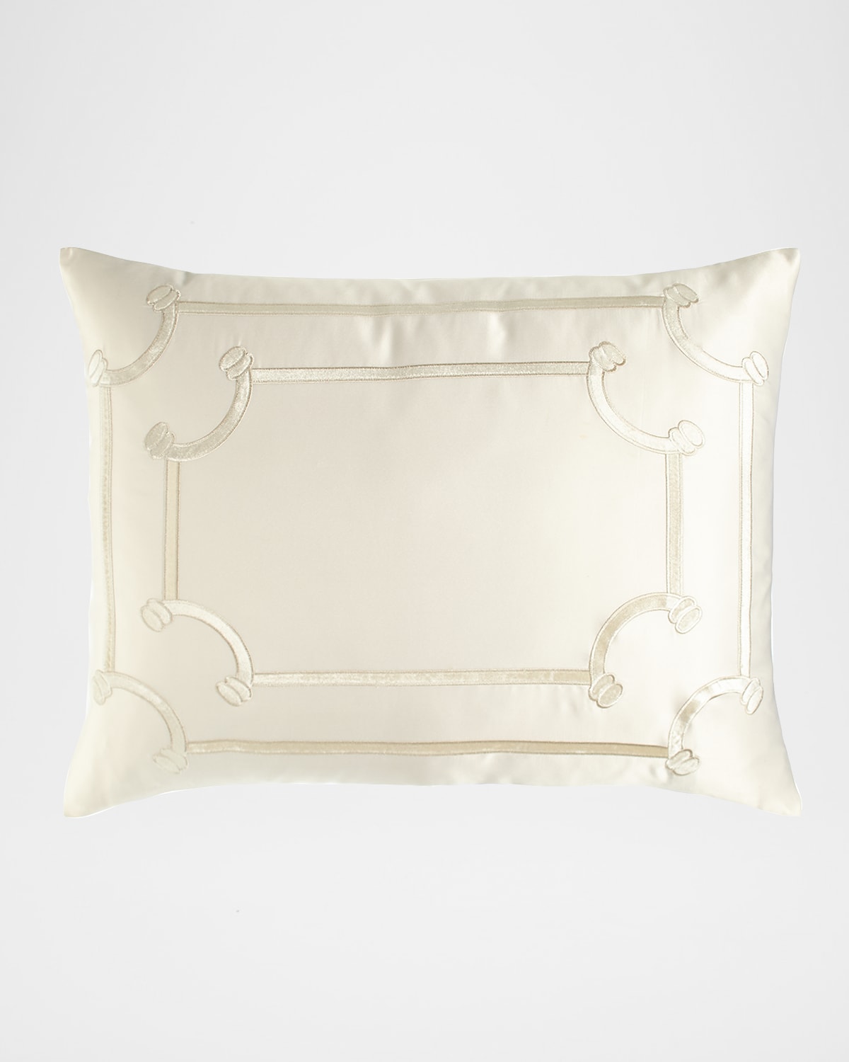 Lili Alessandra Standard Vendome Sham In Ivory