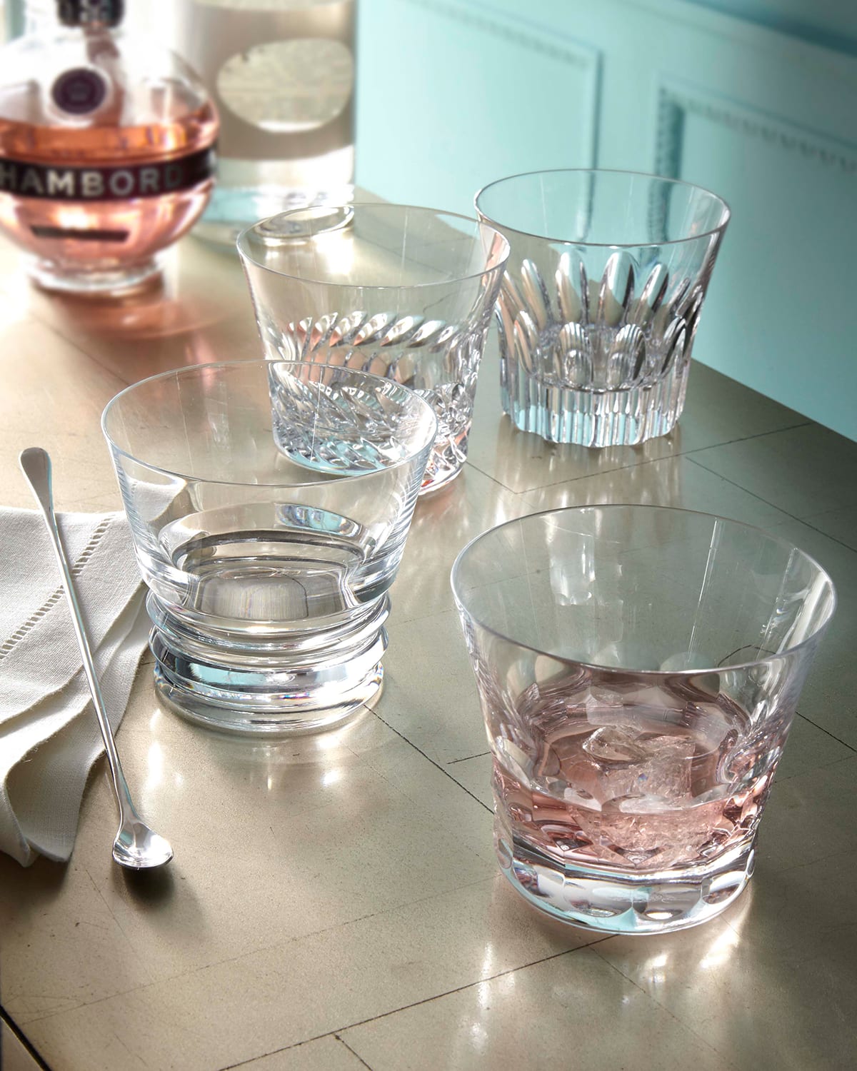 Shop Baccarat Dallas Assorted Double Old-fashioned Glasses, Set Of 4 In Clear