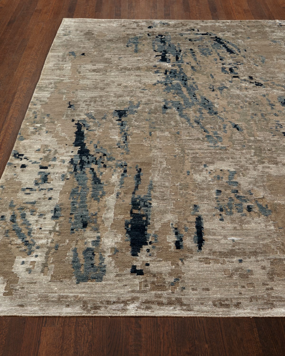 Josie Natori Ursula Hand Knotted Rug, 3' X 10' In Gray