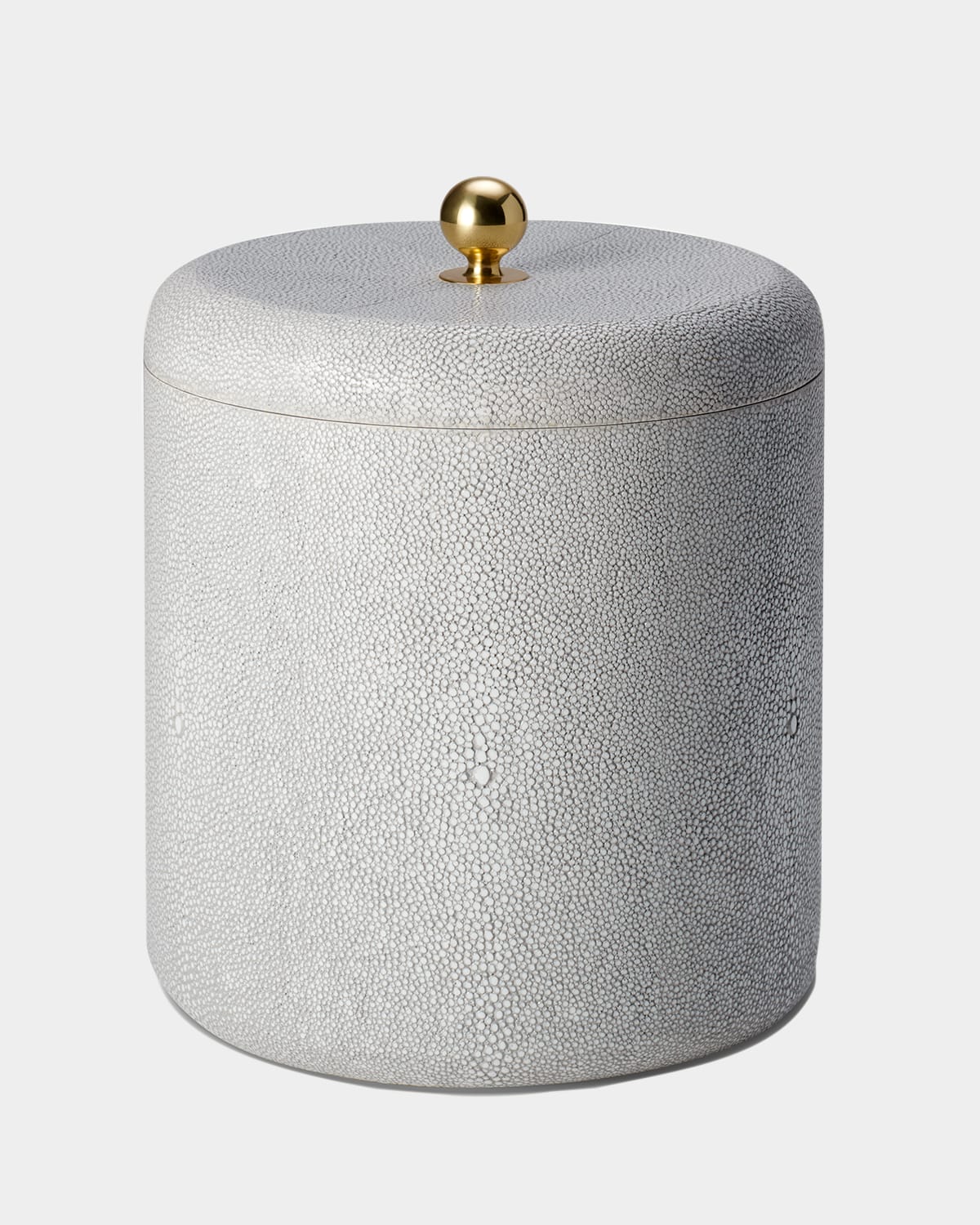Aerin Shagreen Lidded Ice Bucket In Dove