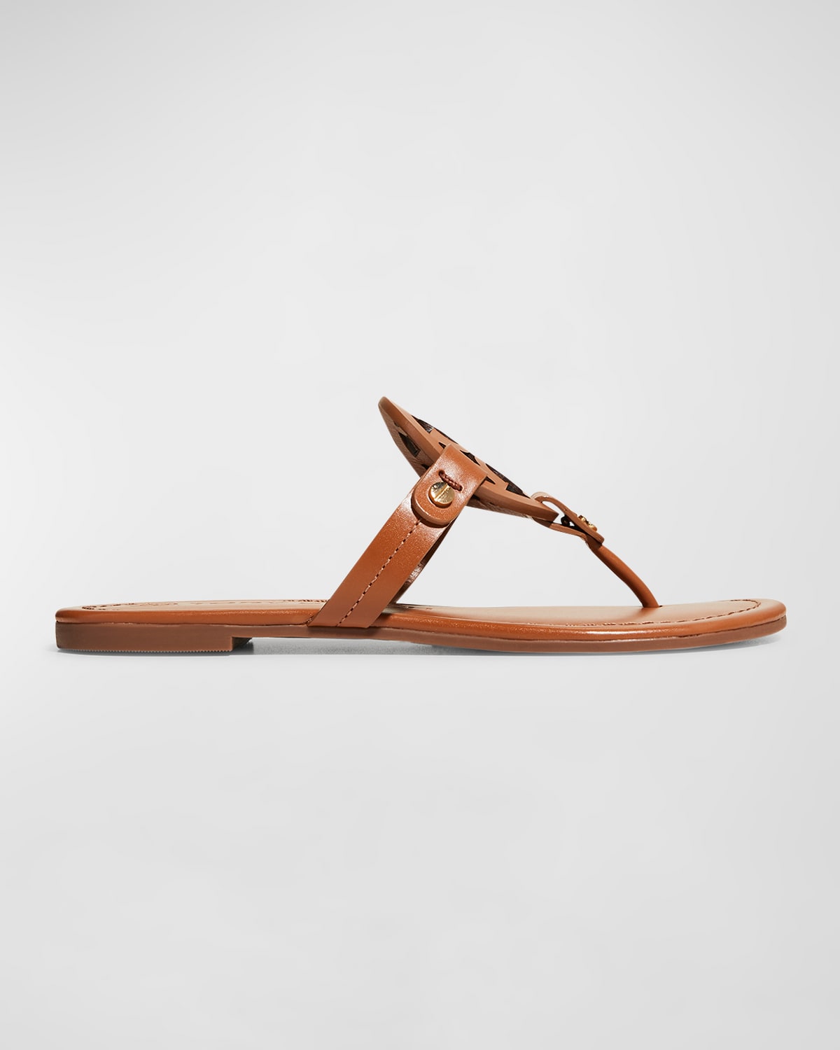Tory Burch Miller Leather Sandals In Brown