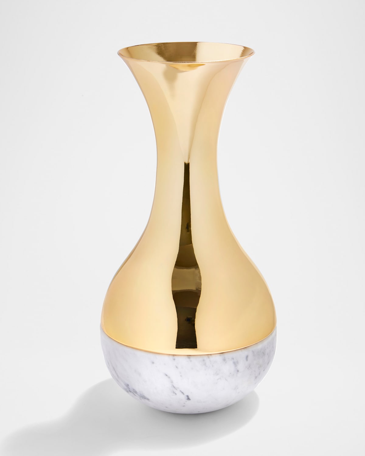 Anna New York Dual Carrara Vase In Gold