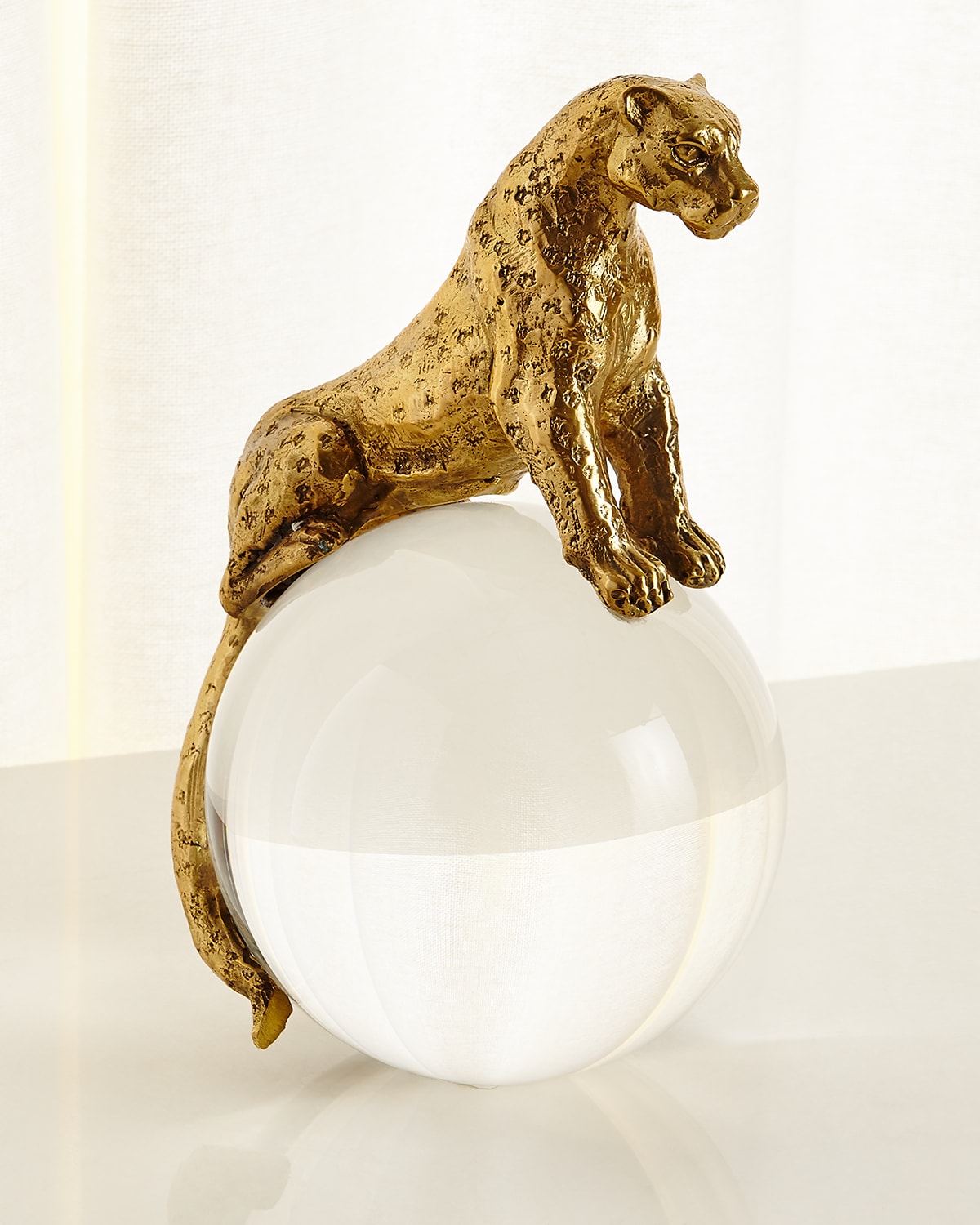 Global Views Brass Jaguar On Crystal Ball