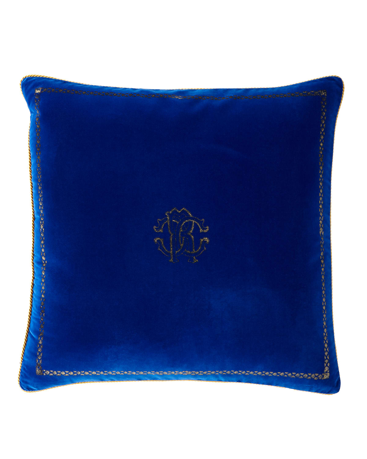 Shop Roberto Cavalli Venezia Cushion, 27"sq. In Blue
