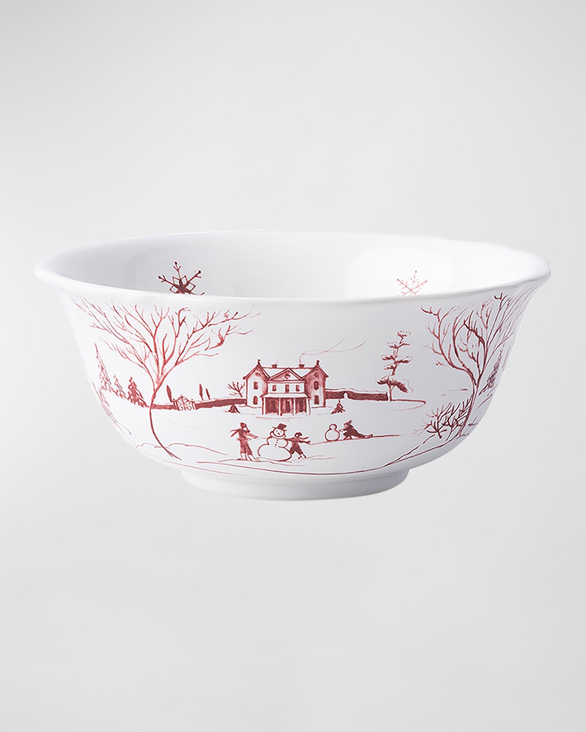 Country Estate Winter Frolic Ruby Cereal Ice Cream Bowl