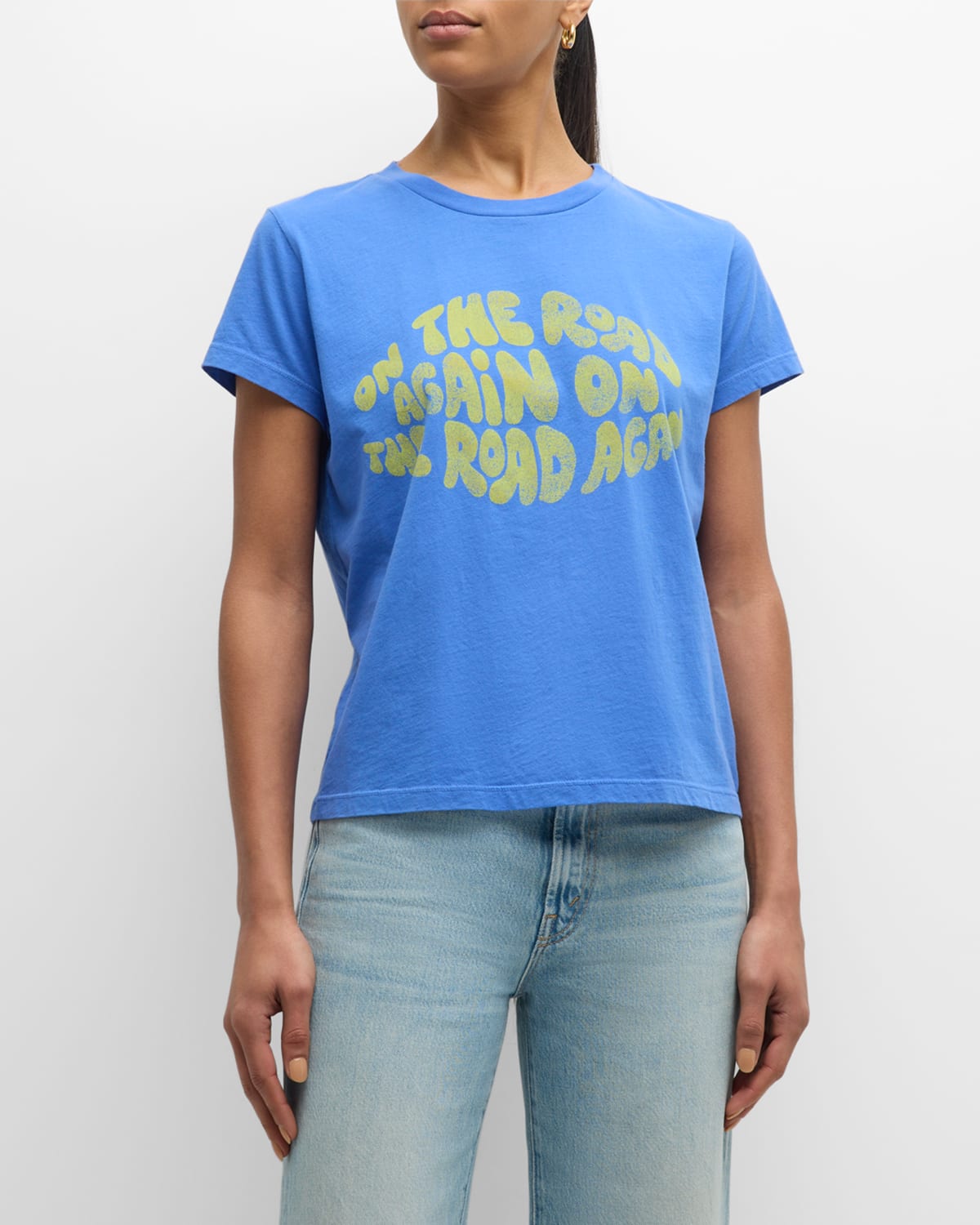 Mother The Boxy Goodie Graphic T-shirt In Oag- On The Road