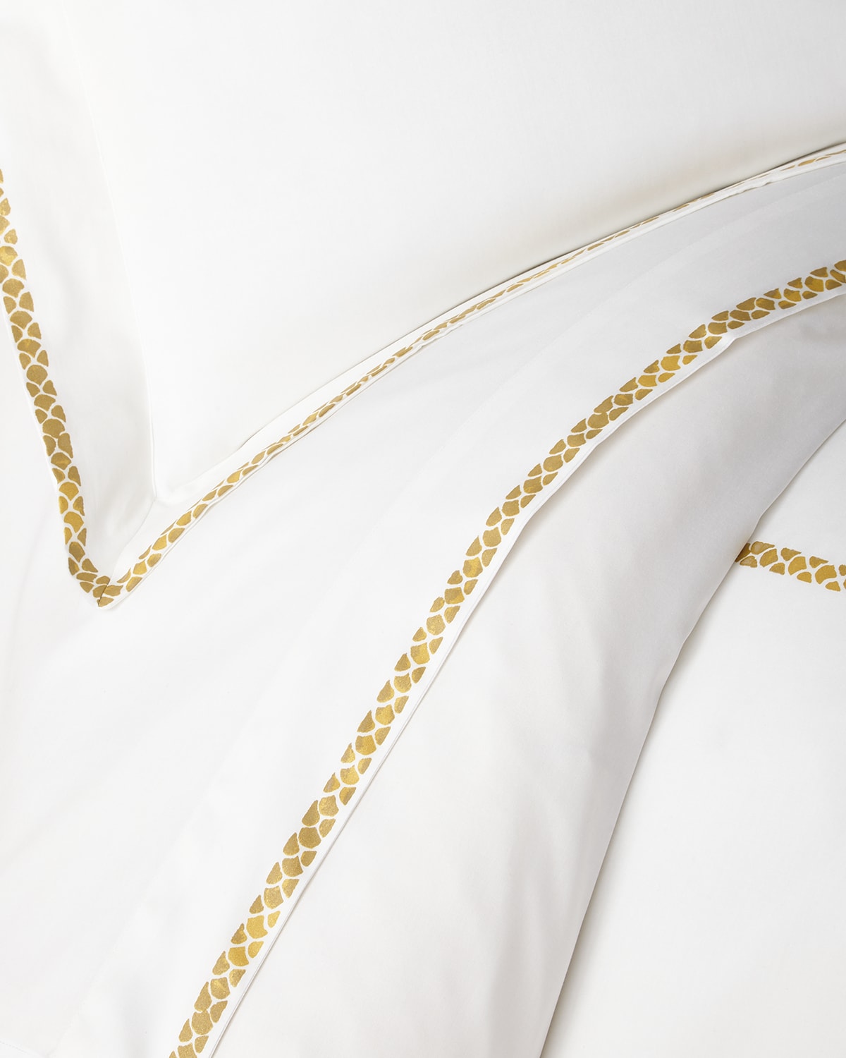 Roberto Cavalli New Gold Plain Queen Fitted Sheet, White