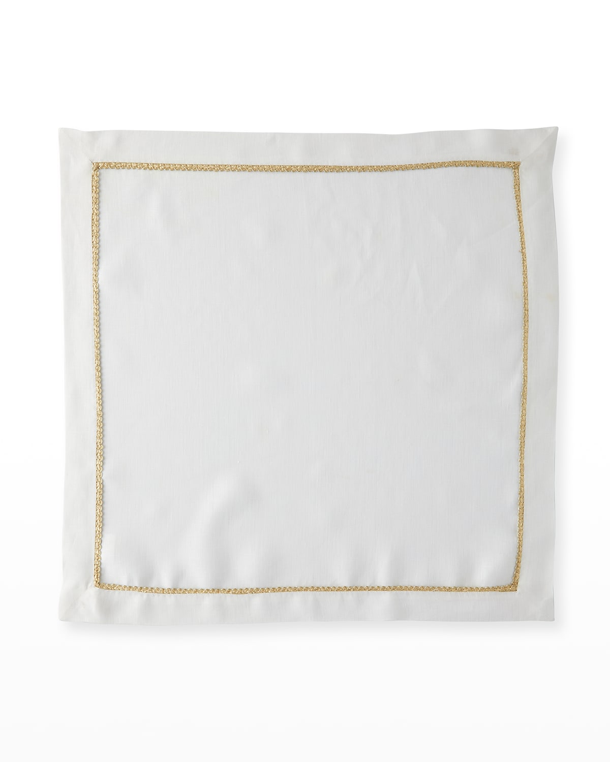 Nomi K Gold Braided Napkin In Gold/white